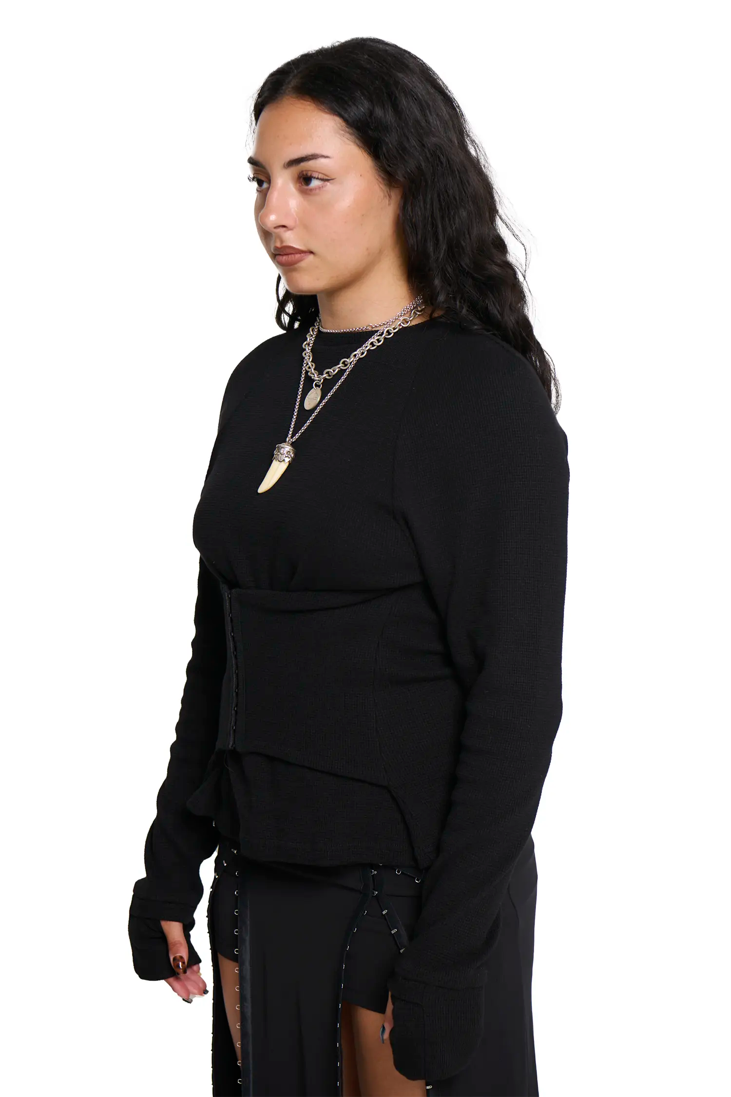 Wrapped top - black
