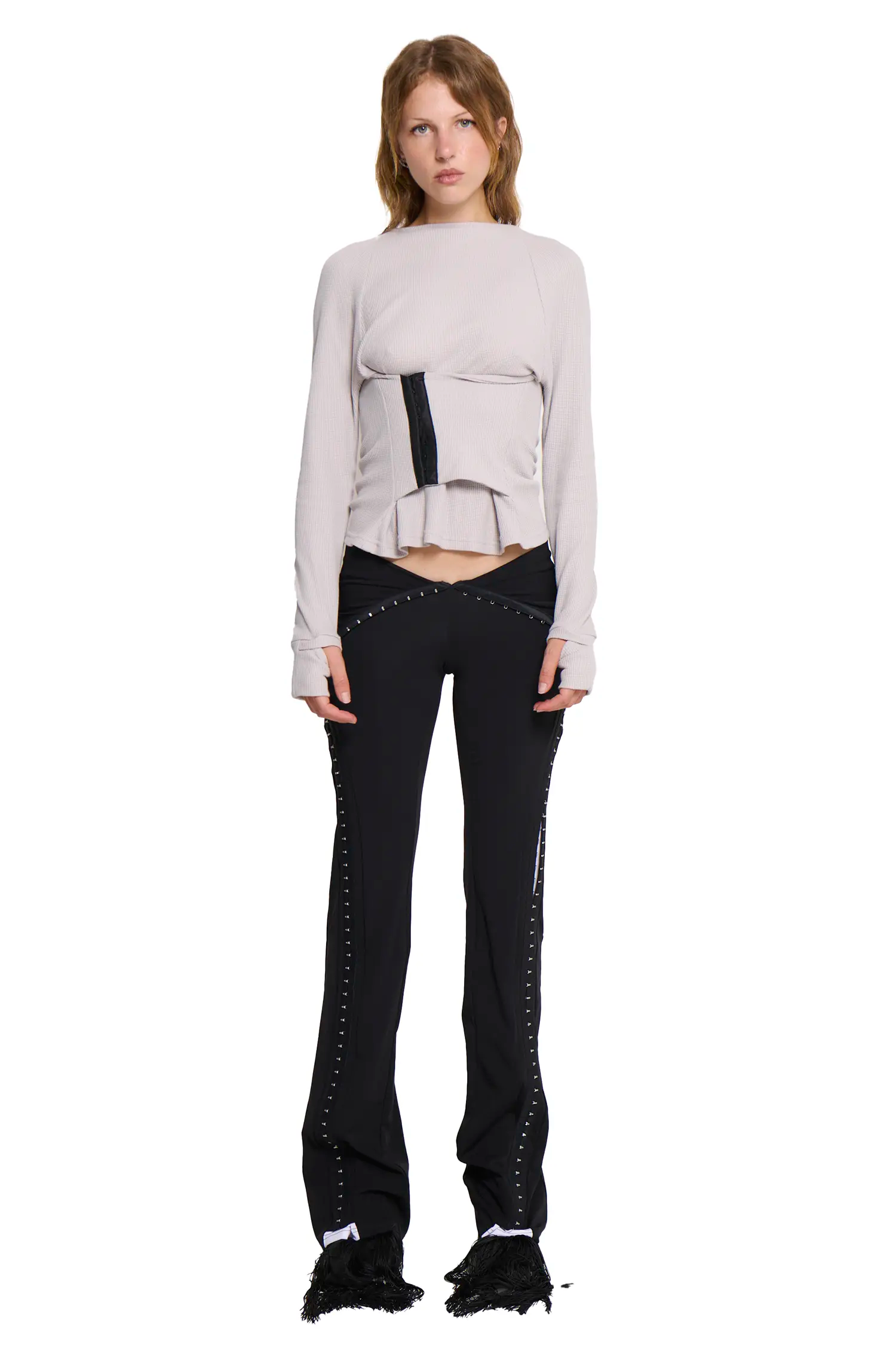 Wrapped top - grey