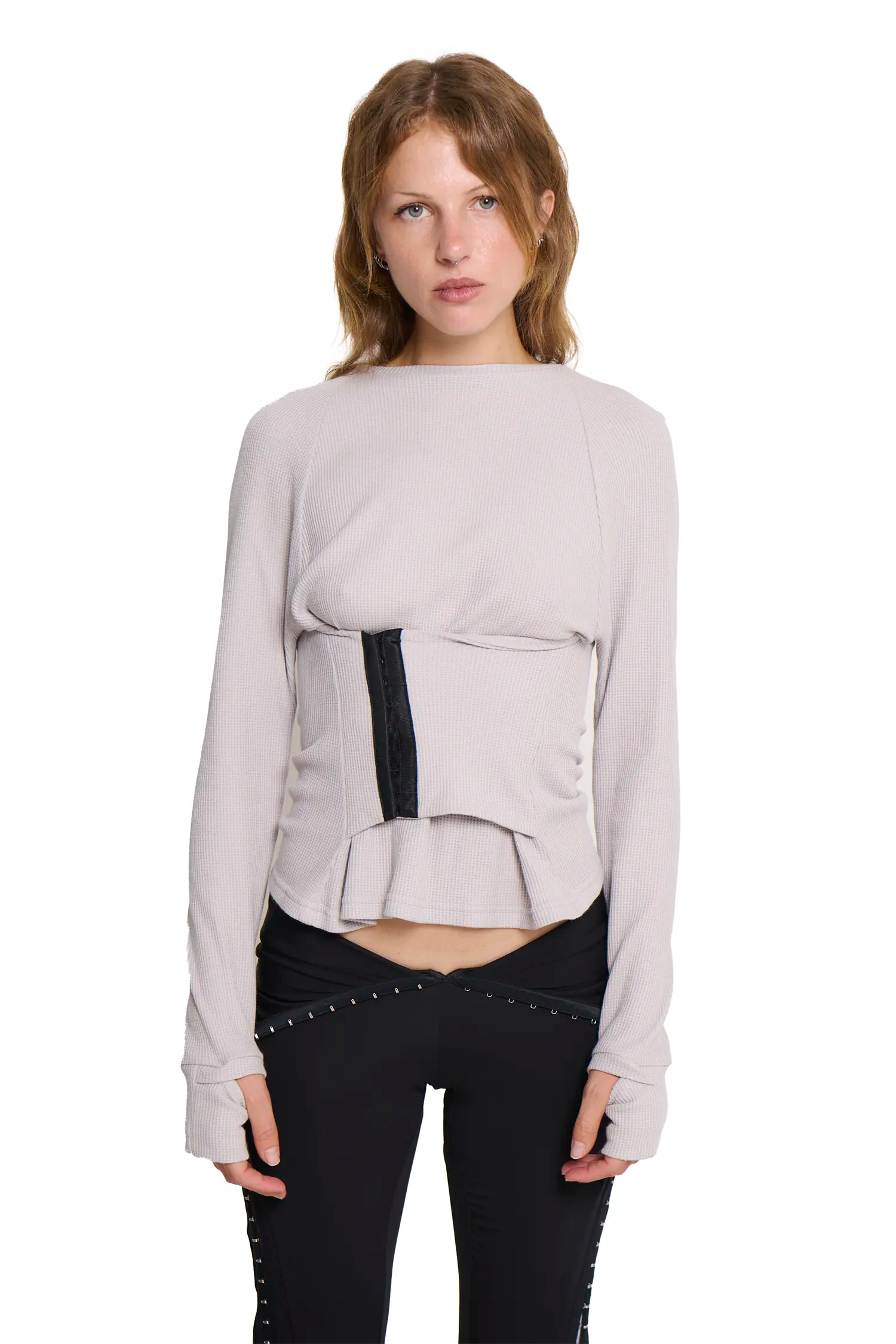 Wrapped top - grey