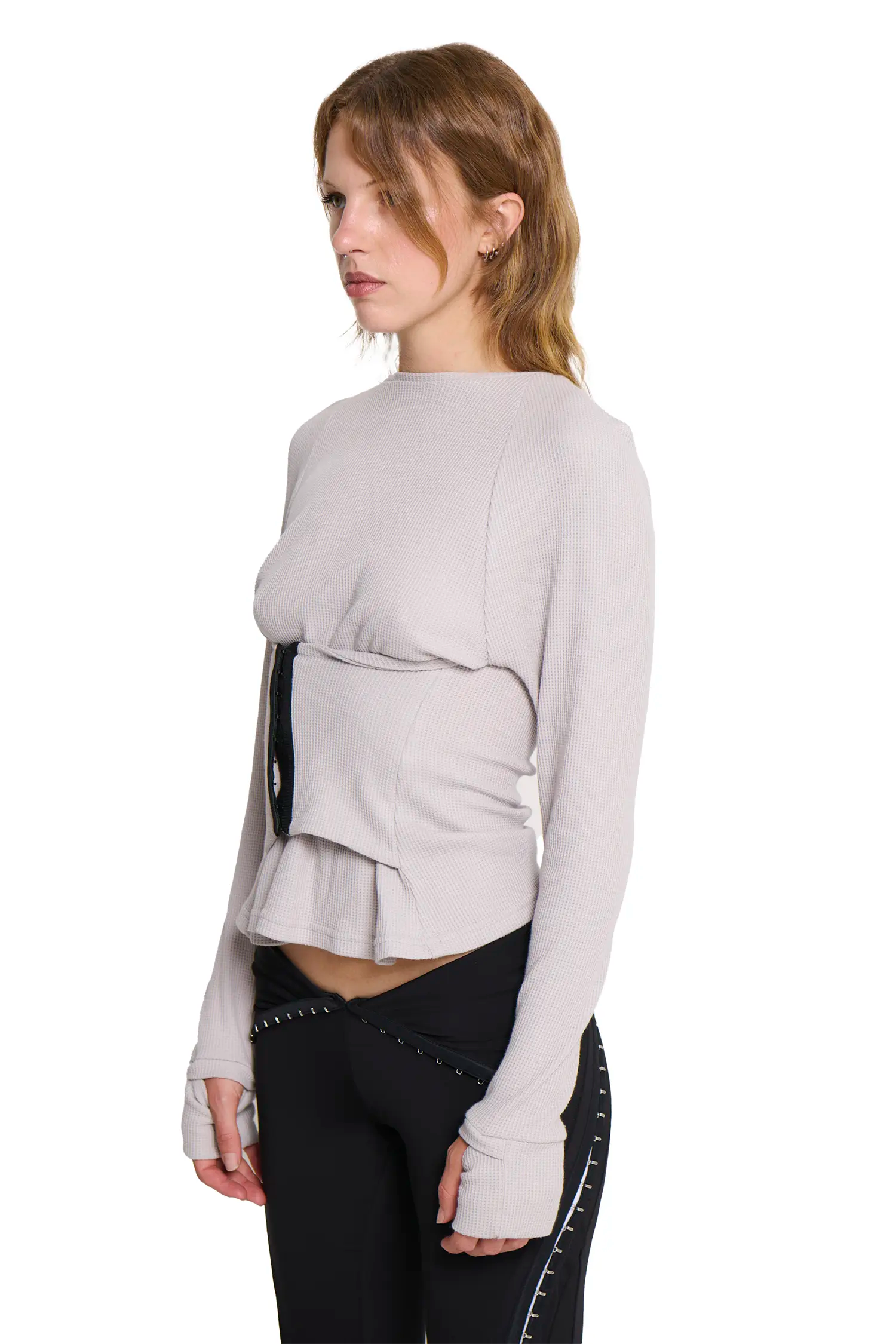 Wrapped top - grey
