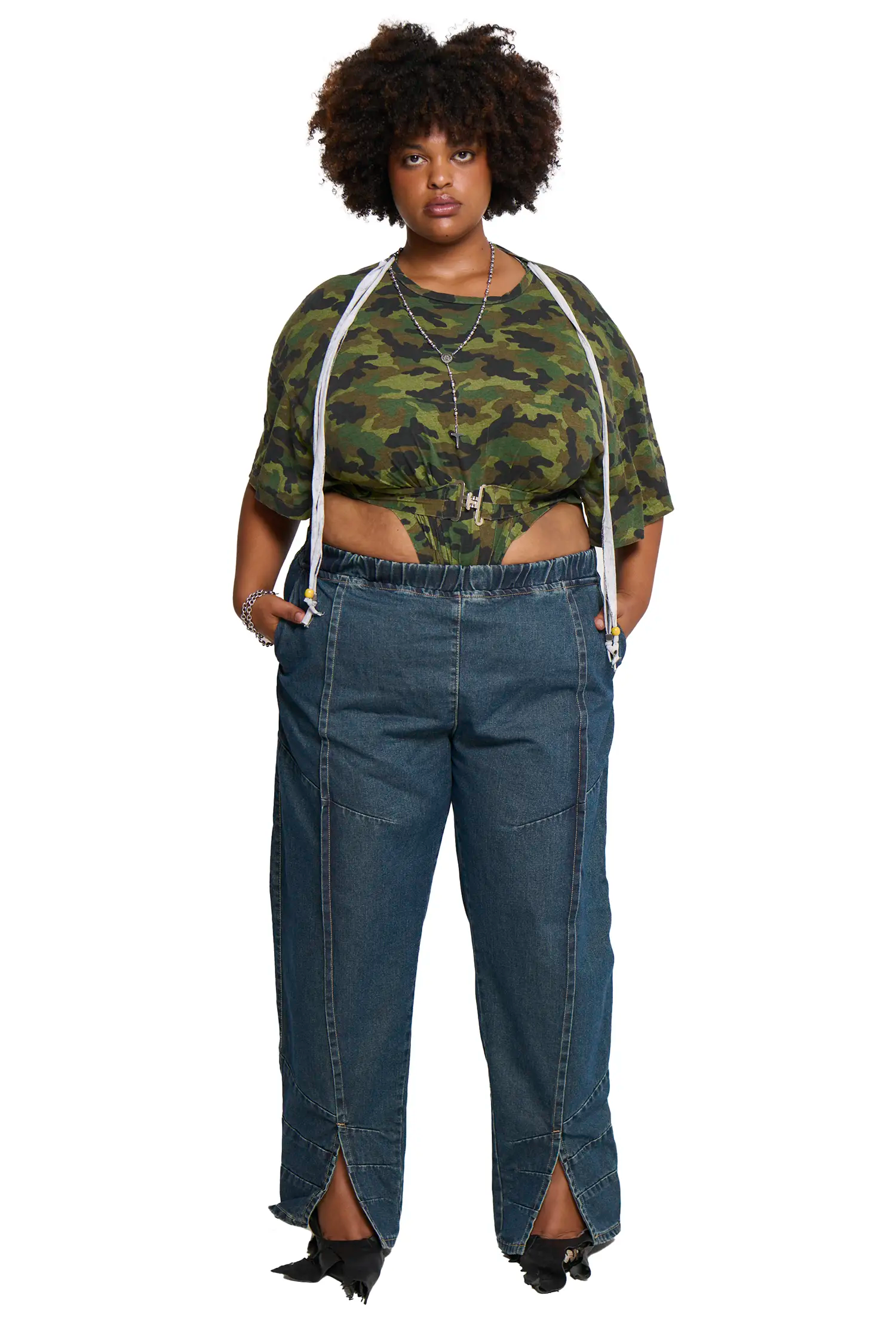 Baggy spider denim
