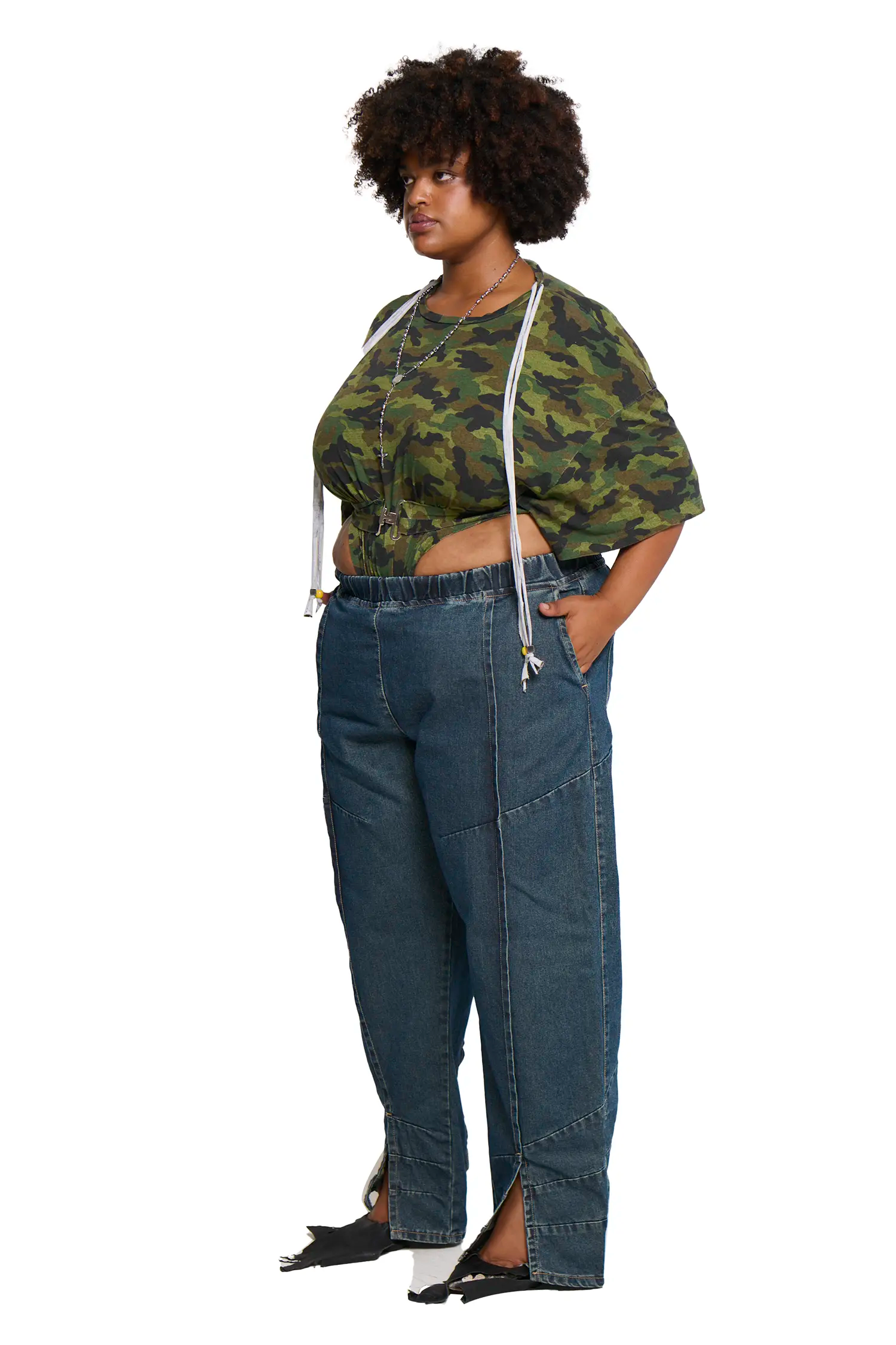 Baggy spider denim