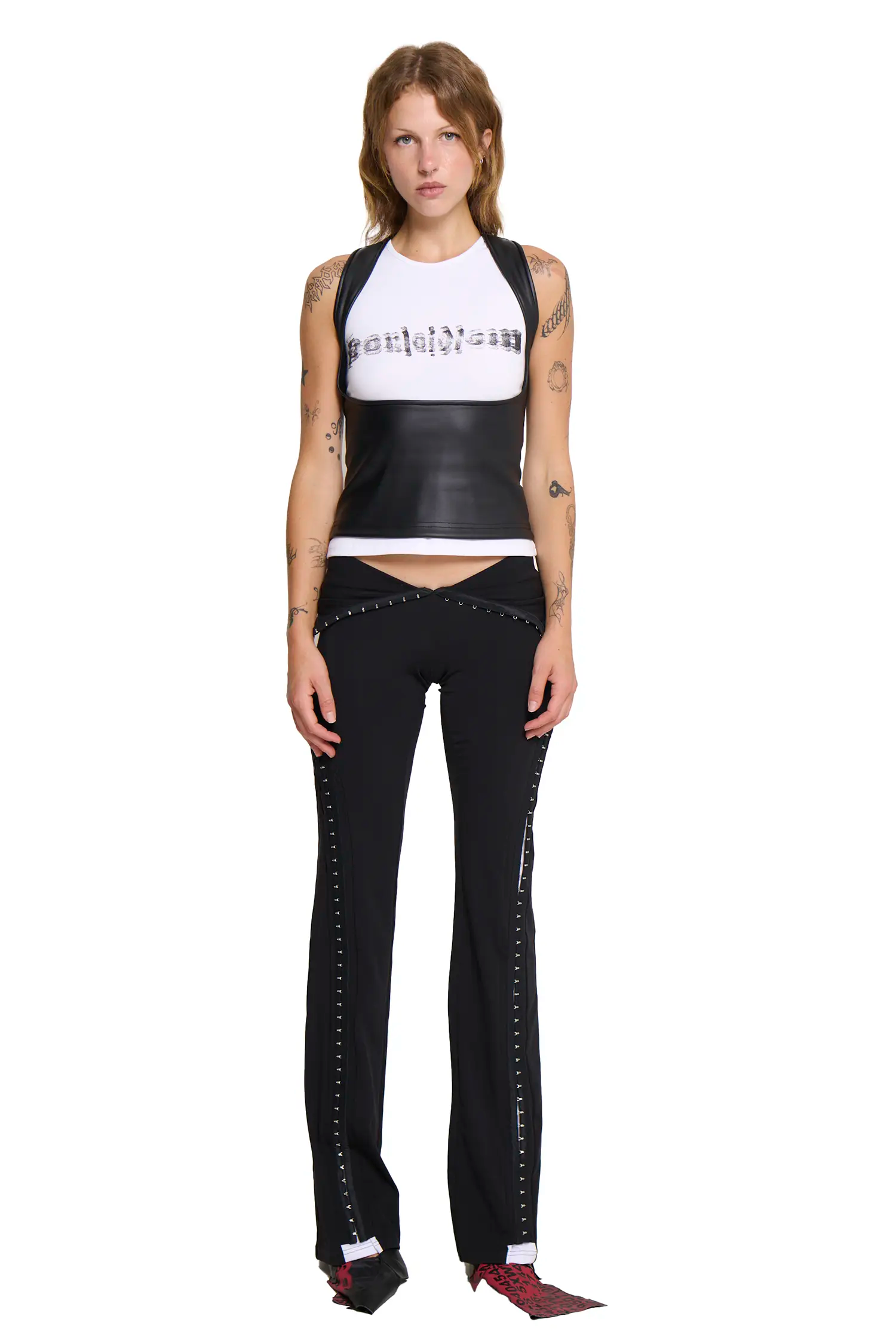 Hooked pant - black/white