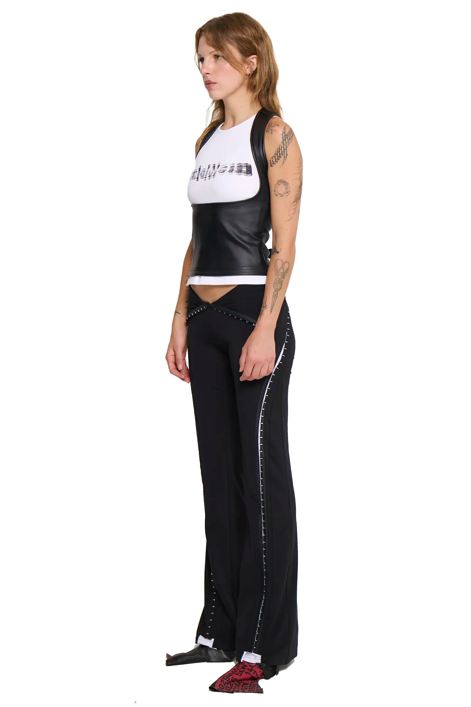 Hooked pant - black/white