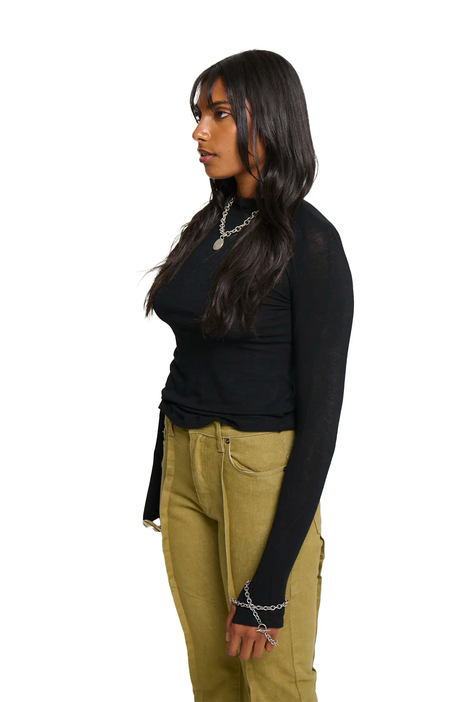 Angel wool top - black