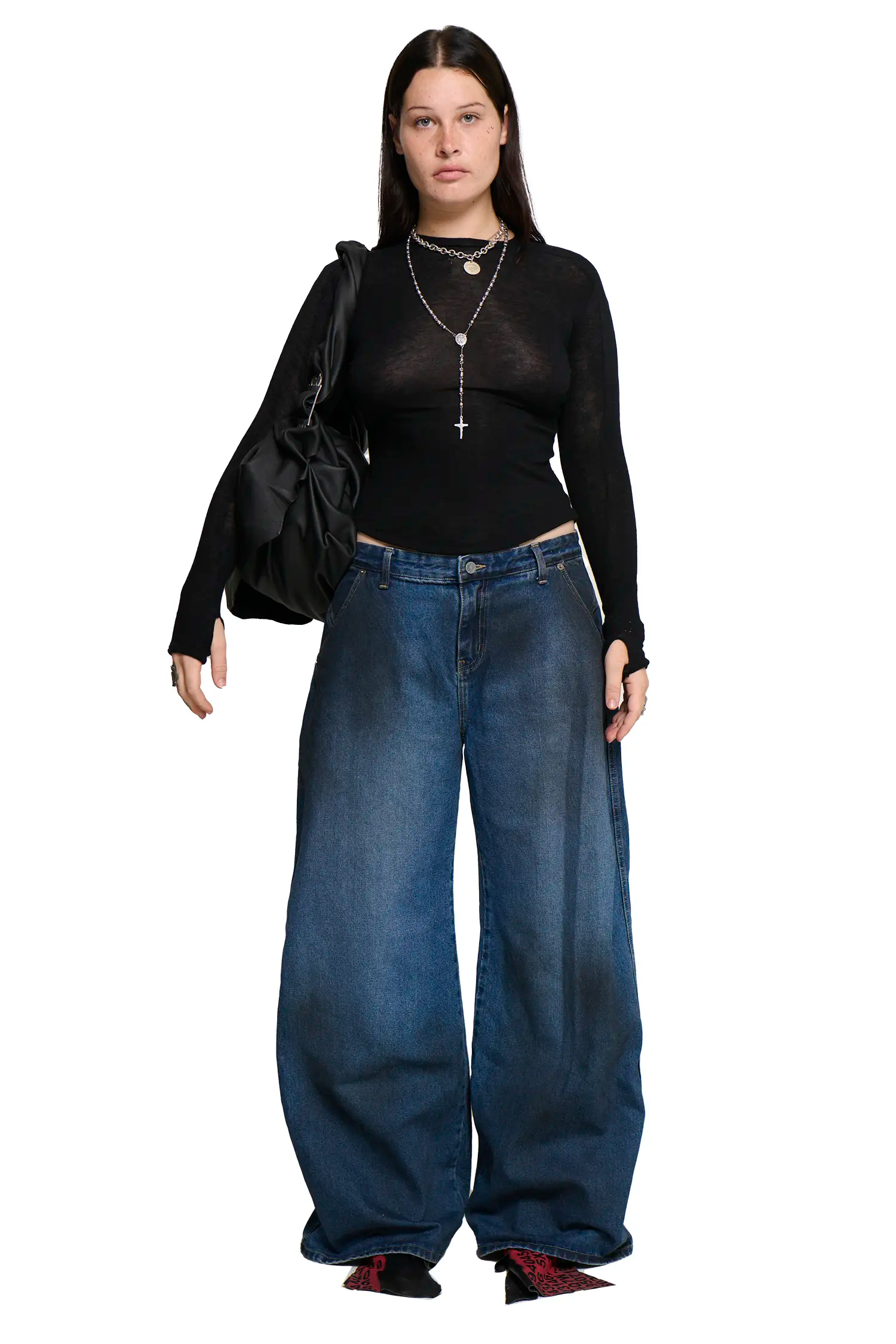 Angel wool top - black