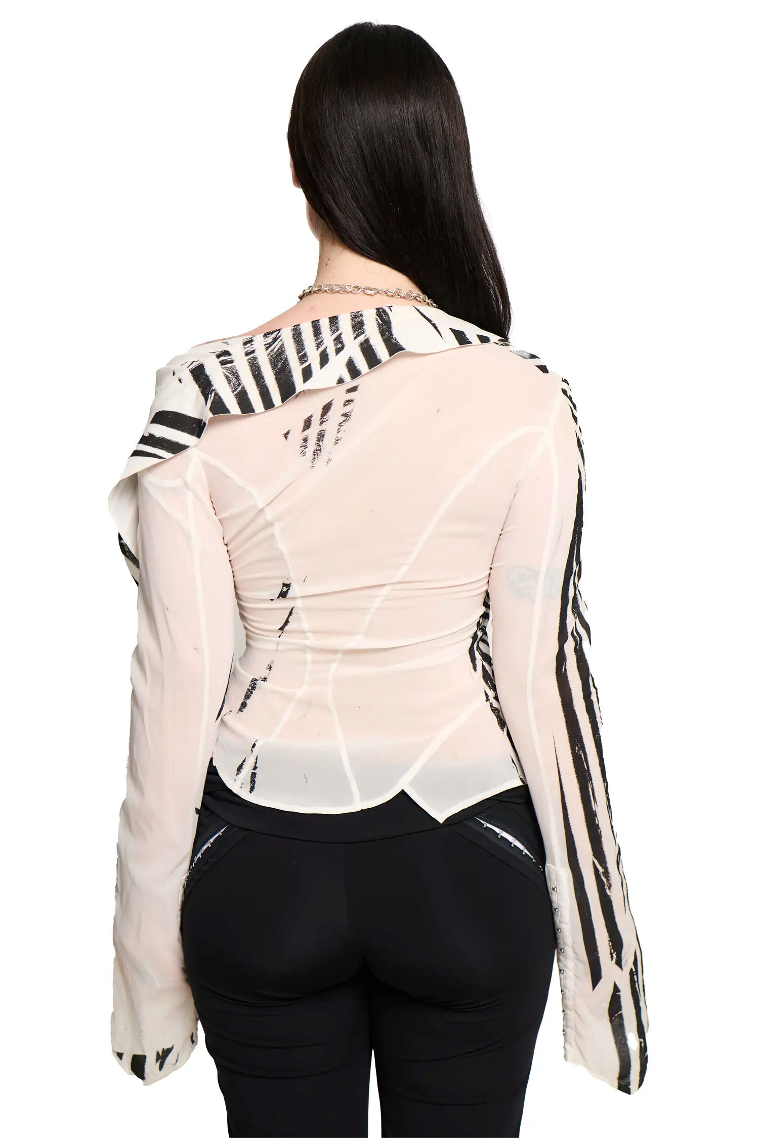 Georgette sailor shirt - striped