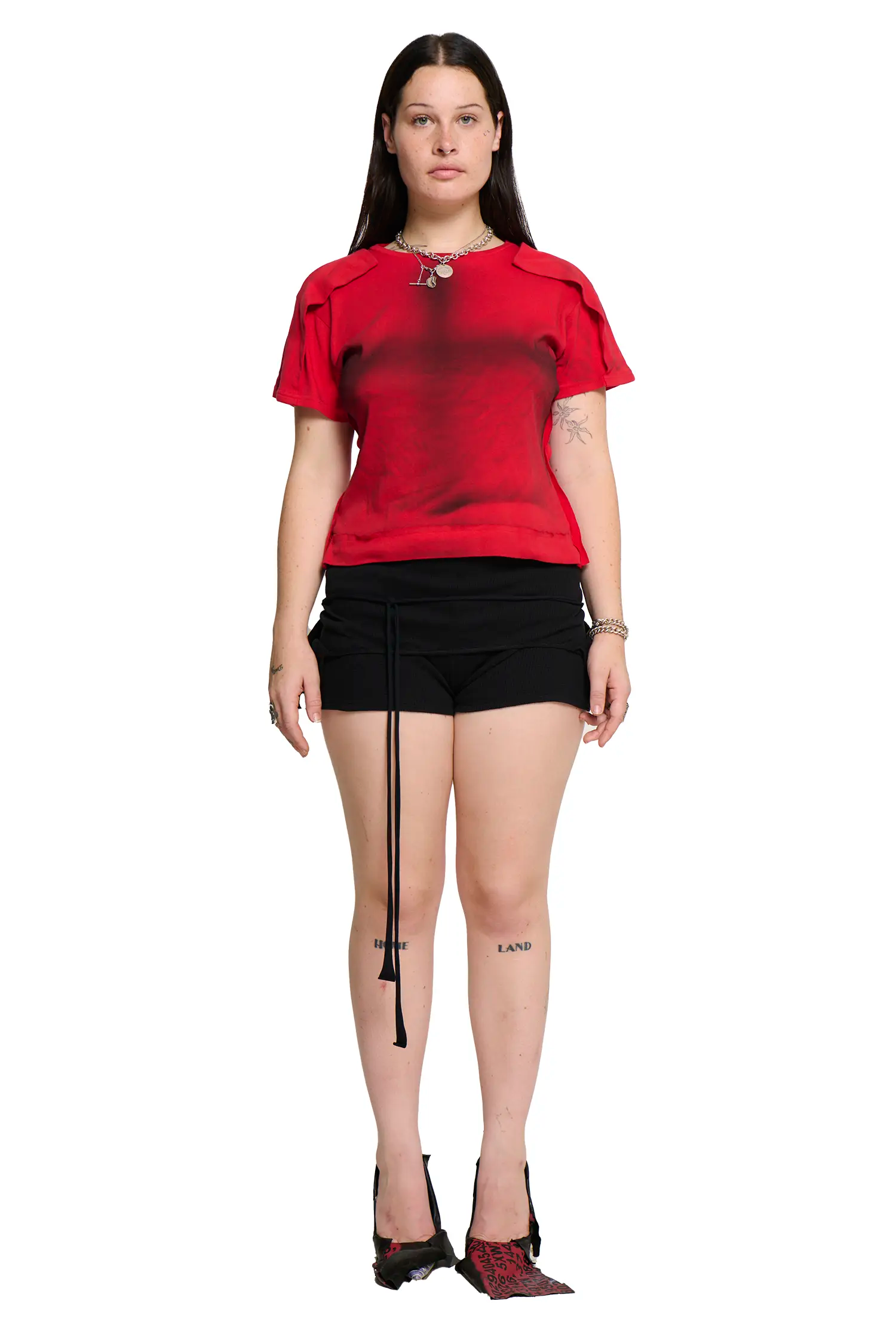 Placket t-shirt red
