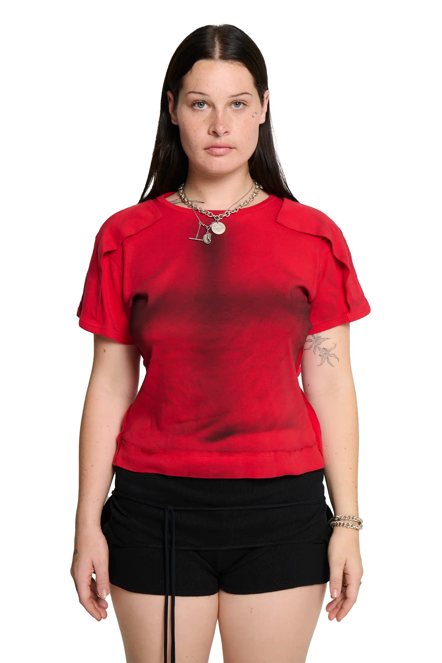 Placket t-shirt red