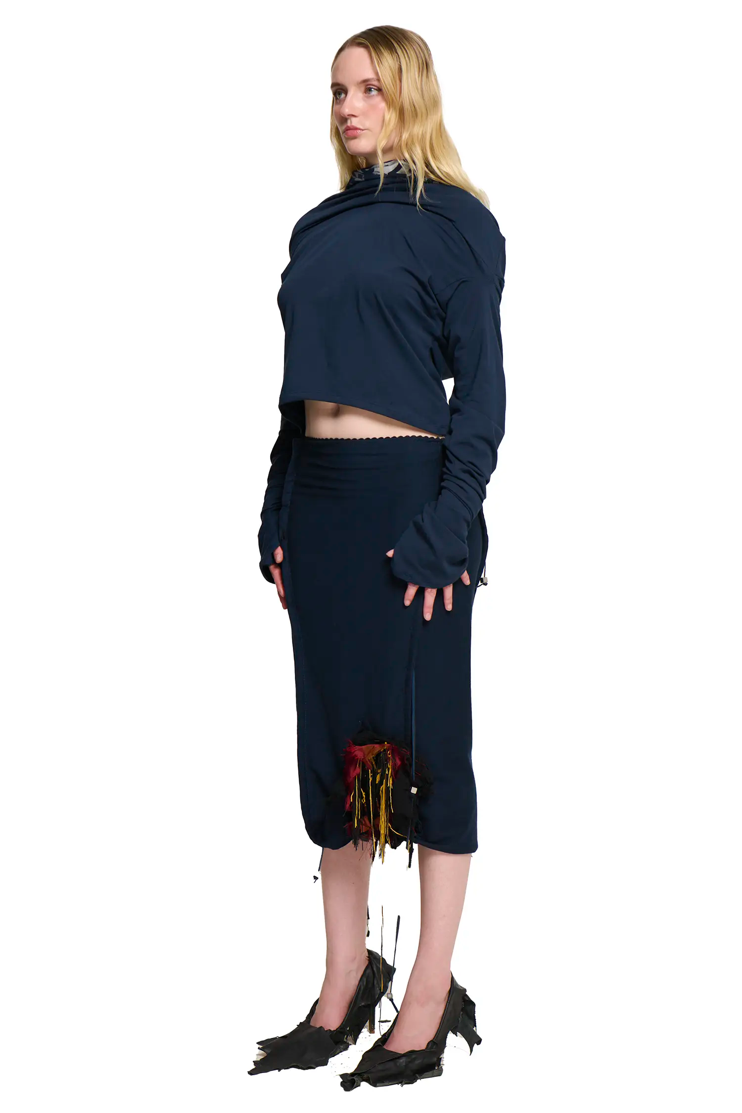 Lulu long sleeve stretch jersey navy