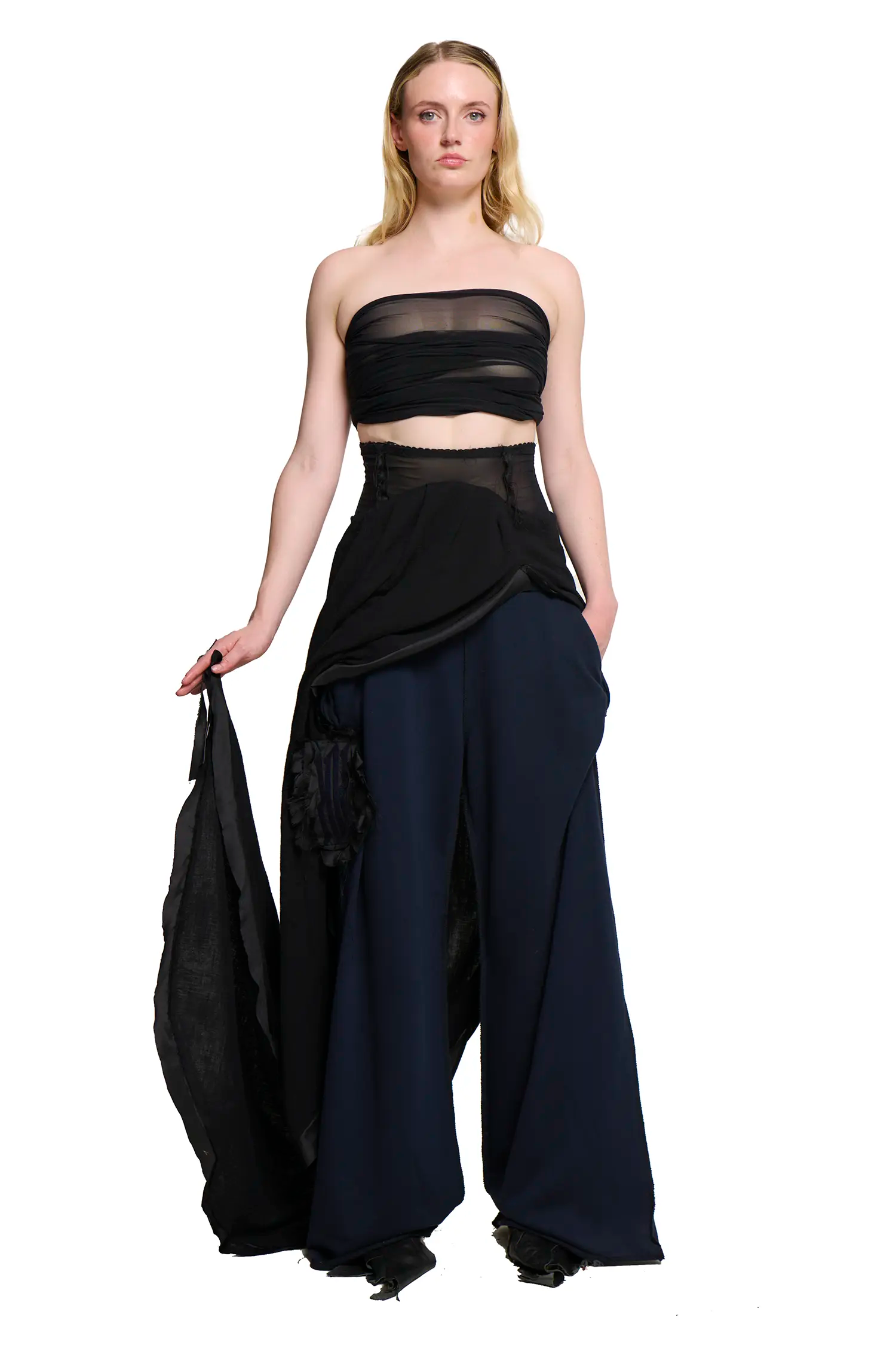 Ava shawl wrap - black
