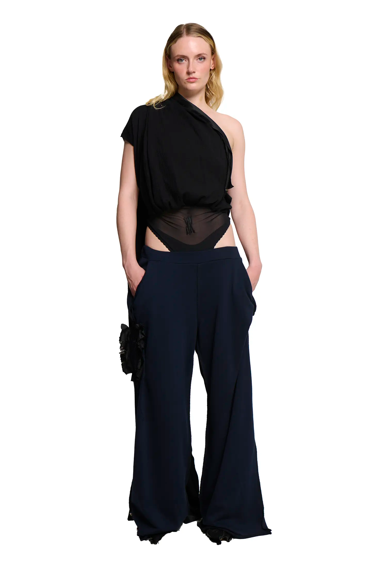 Ava shawl wrap - black