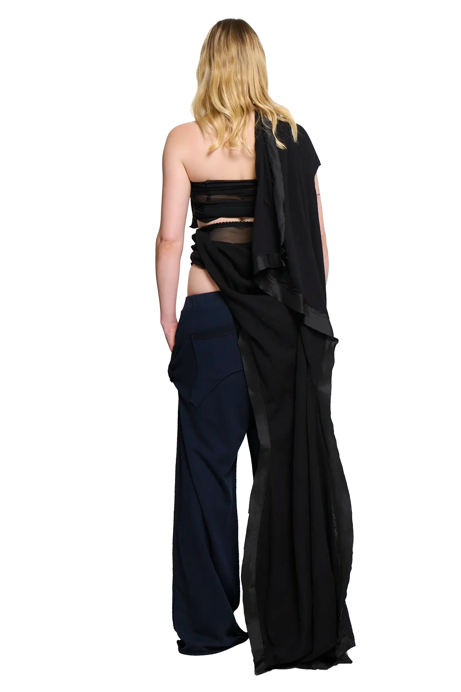 Ava shawl wrap - black
