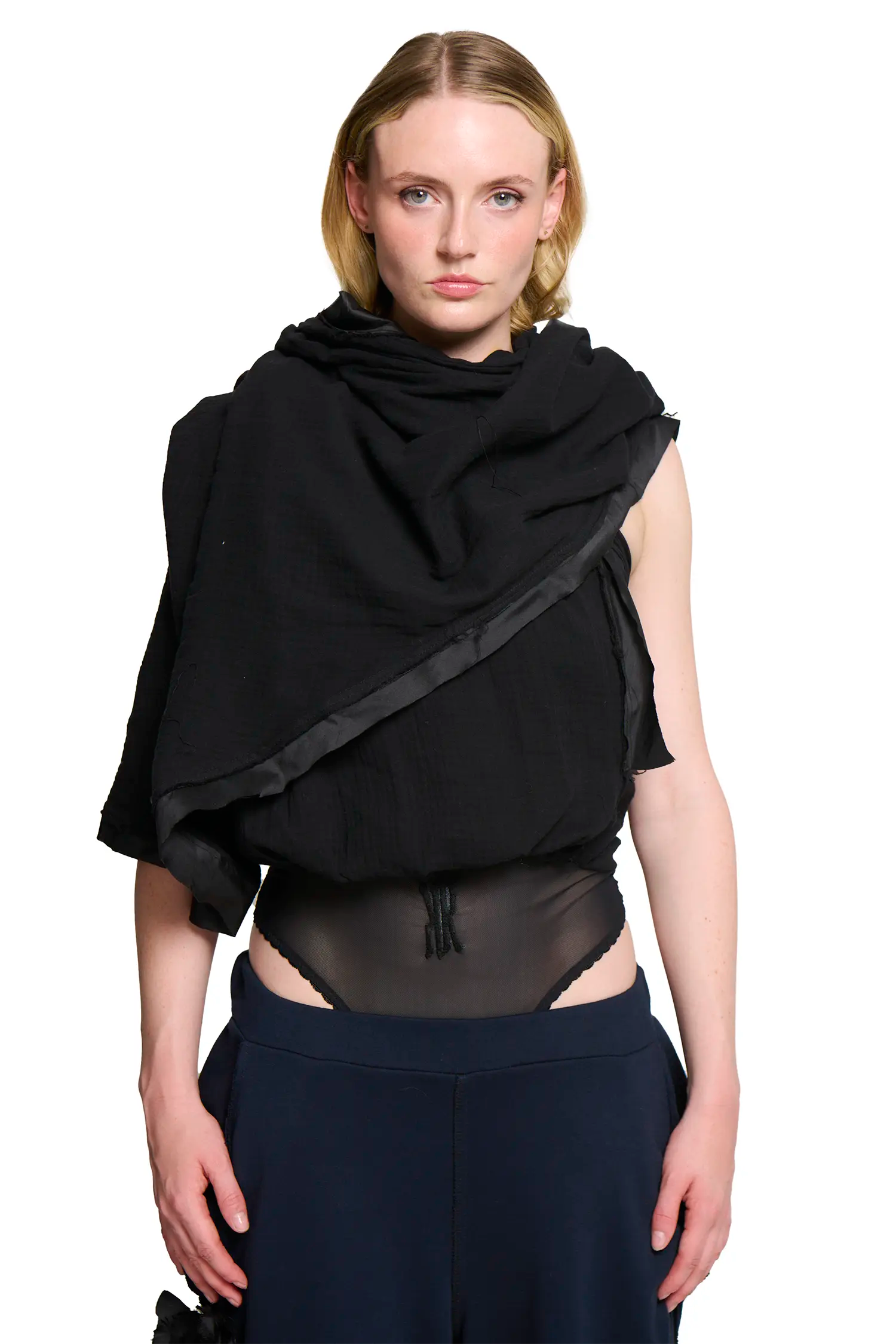 Ava shawl wrap - black