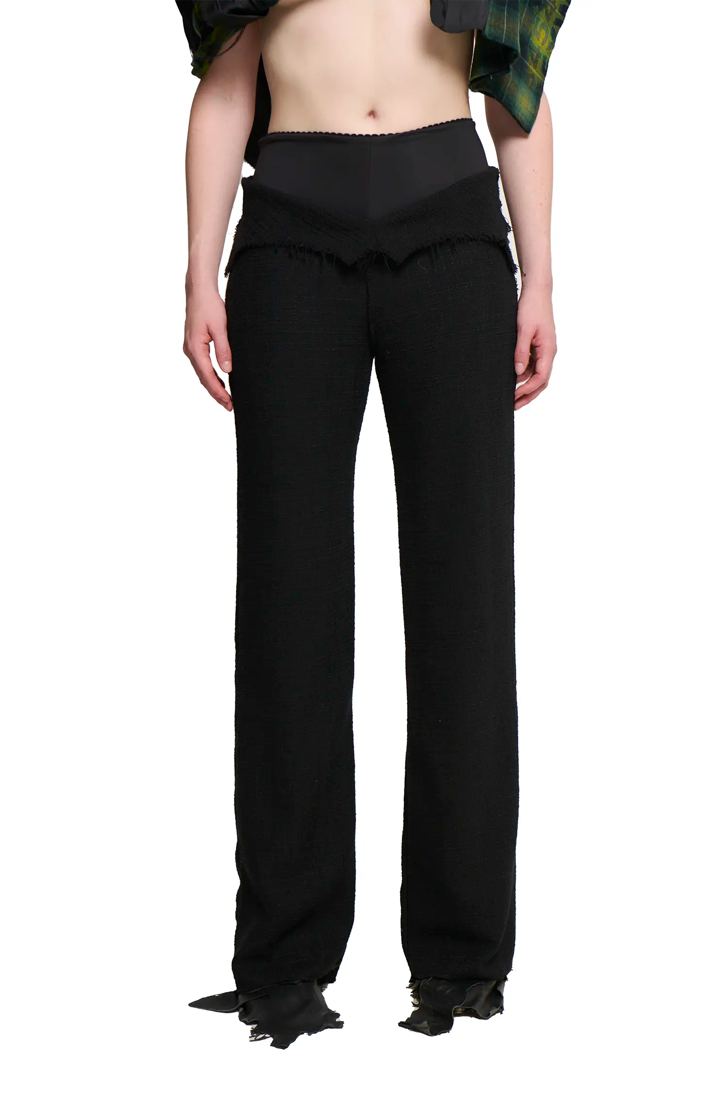 Phoebe tweed suit pant - black
