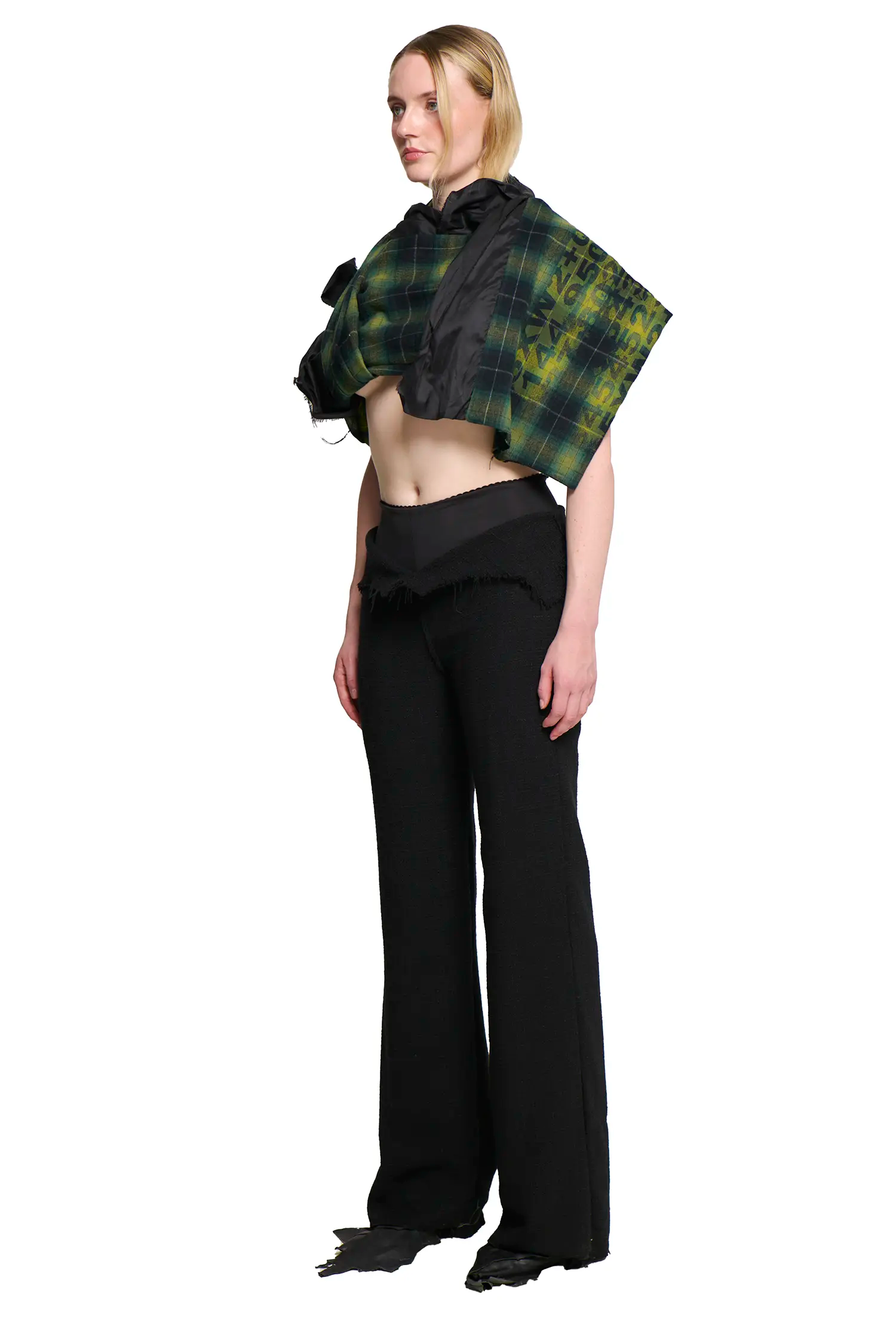 Phoebe tweed suit pant - black
