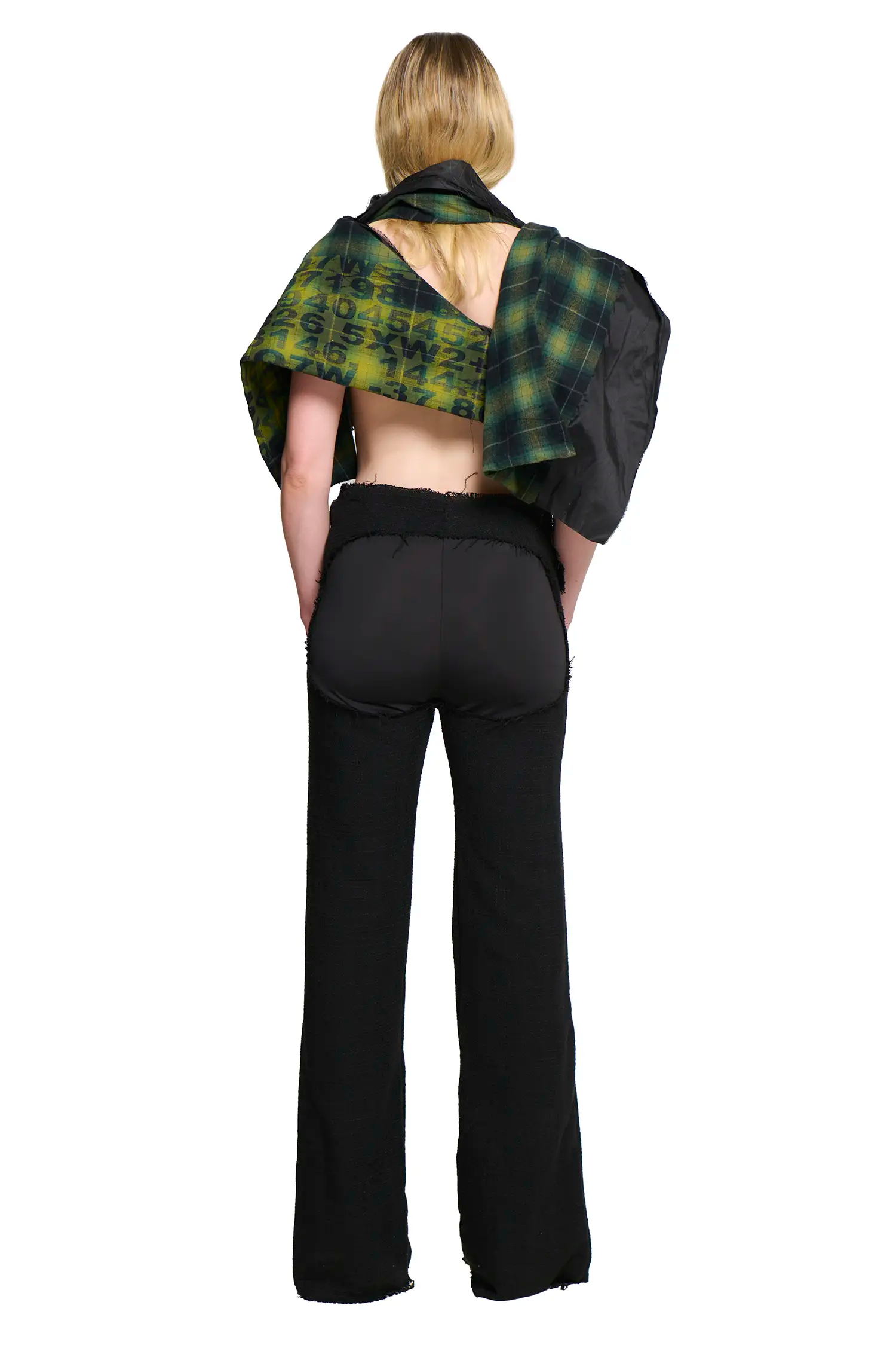 Phoebe tweed suit pant - black