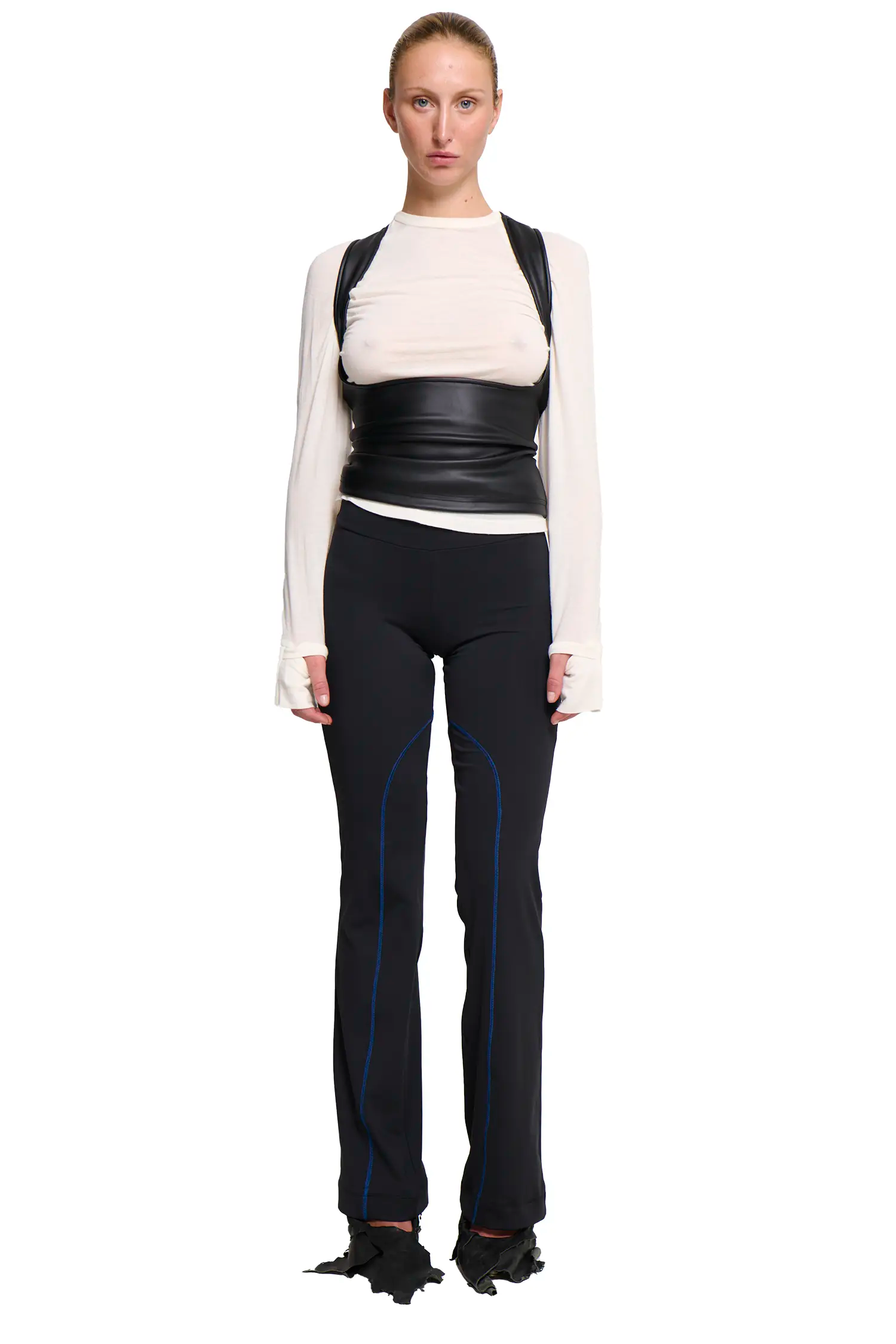 Flare sport pant -  black