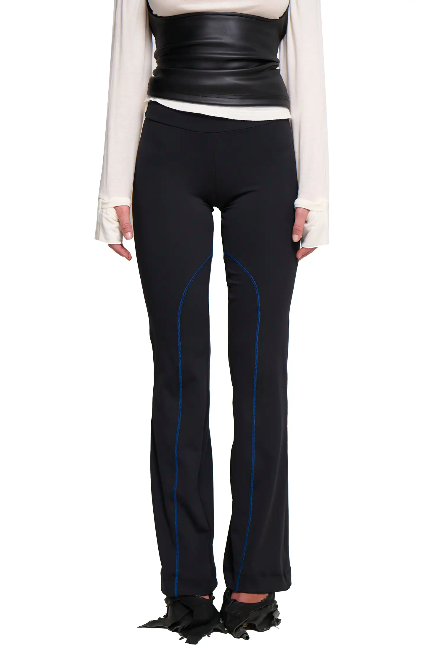Flare sport pant -  black