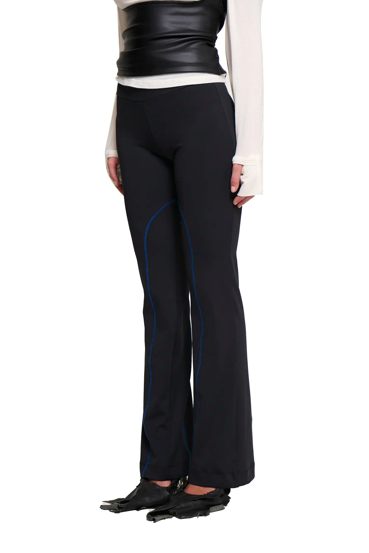 Flare sport pant -  black