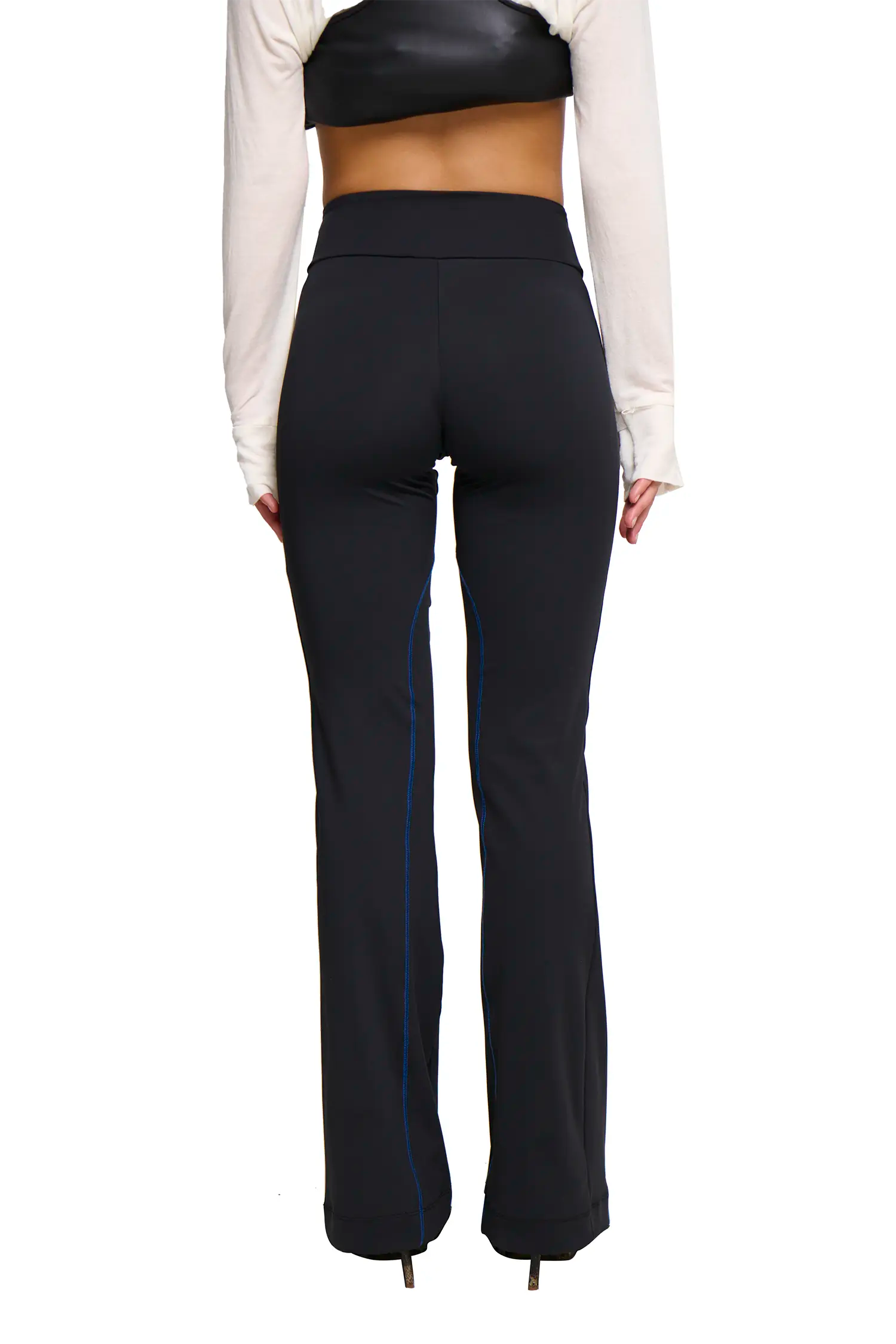 Flare sport pant -  black