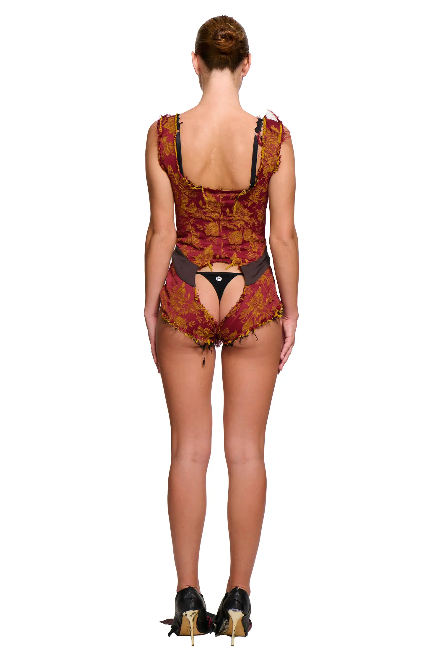 Furn playsuit - floral jaquard