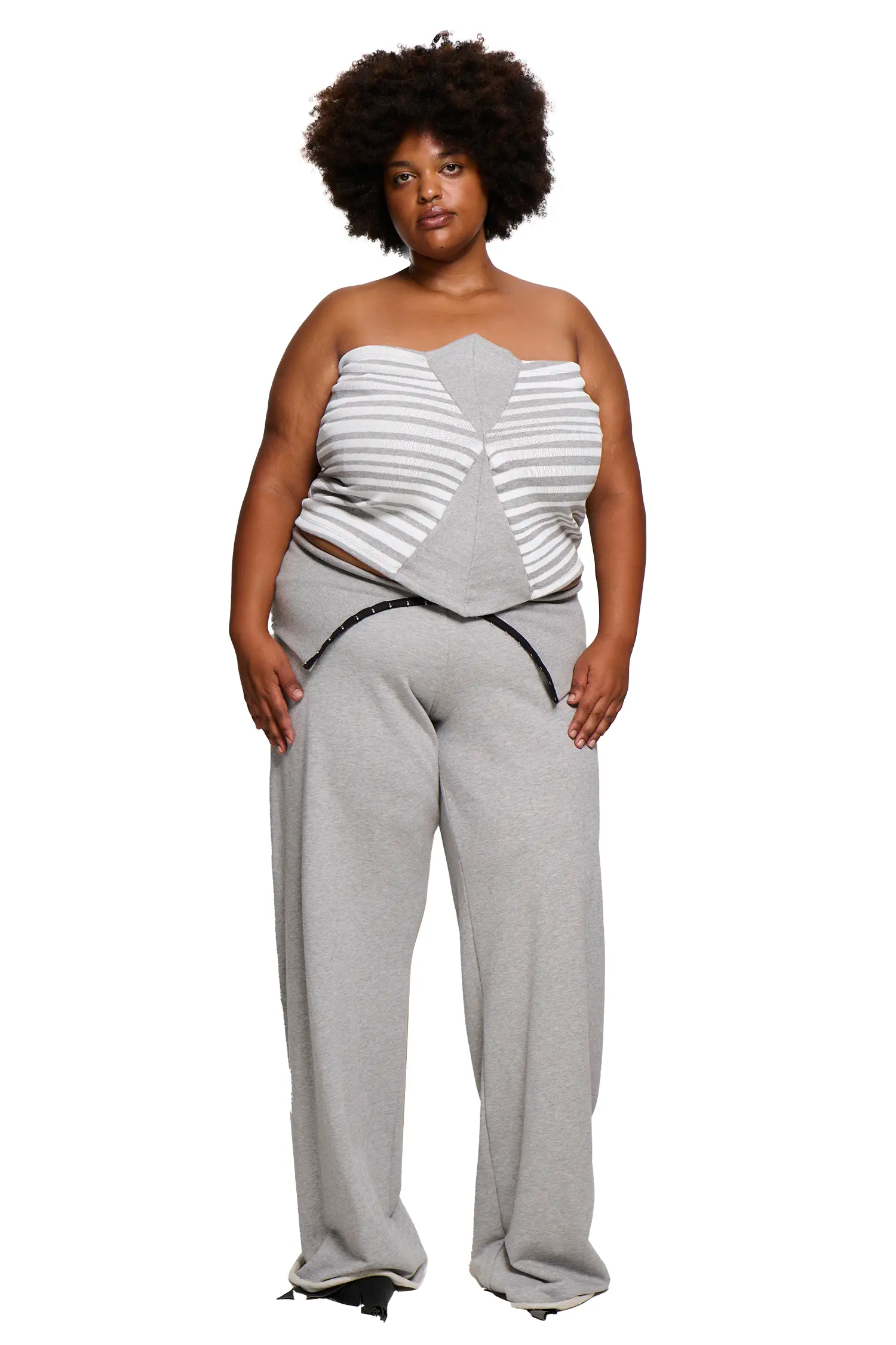 Circus bandeau - grey/white