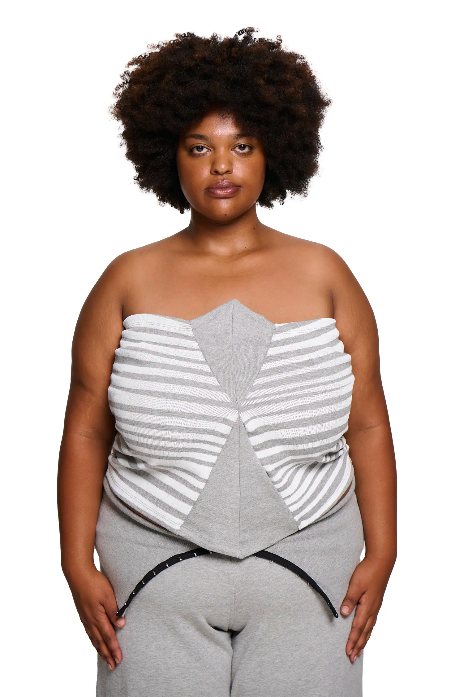 Circus bandeau - grey/white