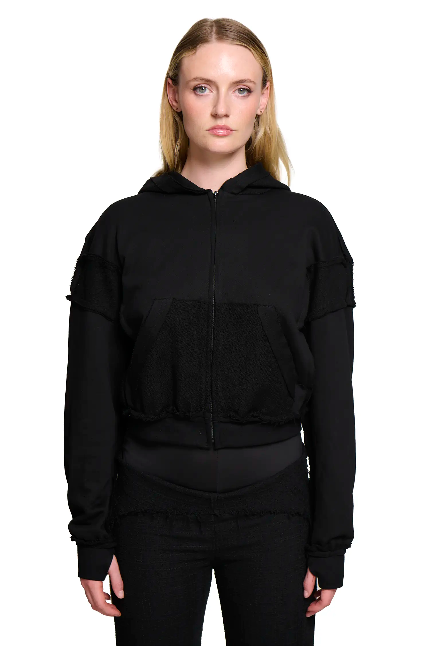 Inside out hood - black