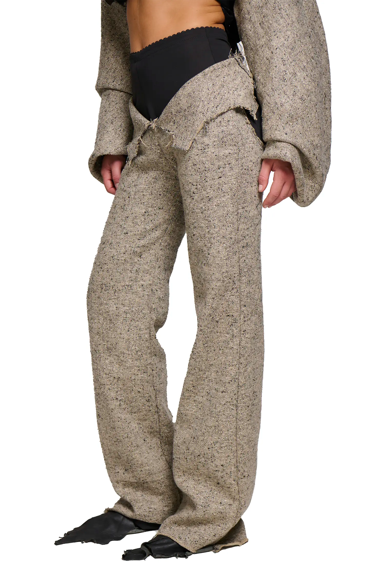 Phoebe tweed suit pant - beige