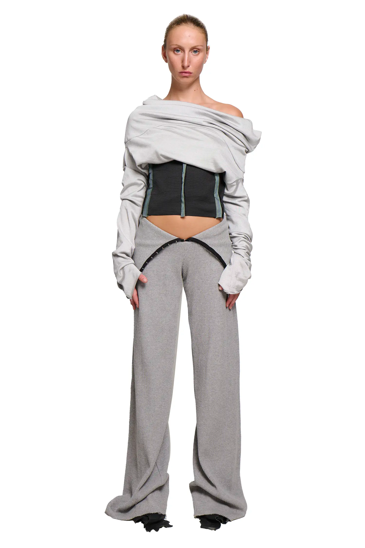 Waffle jester pant - grey marle