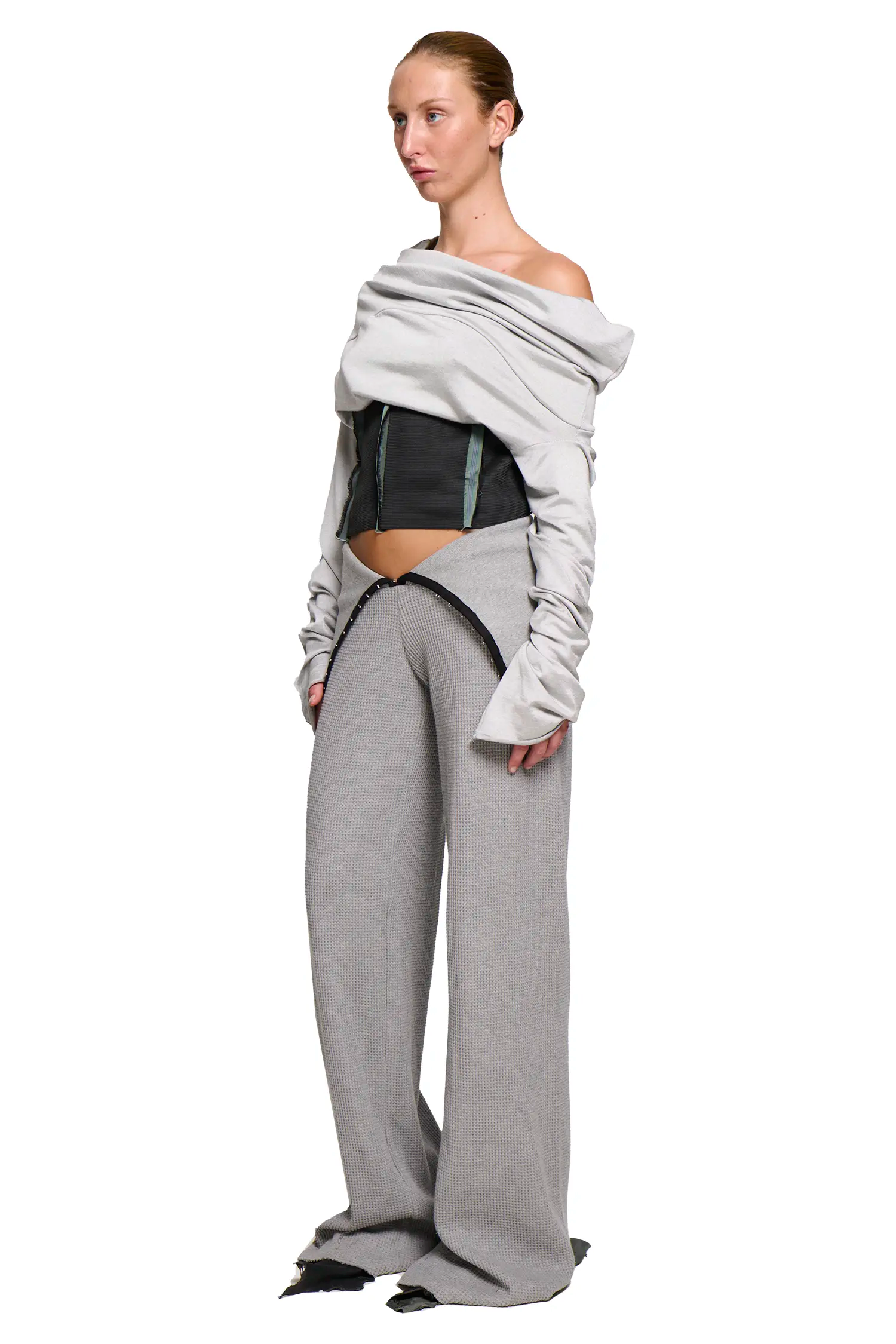 Waffle jester pant - grey marle
