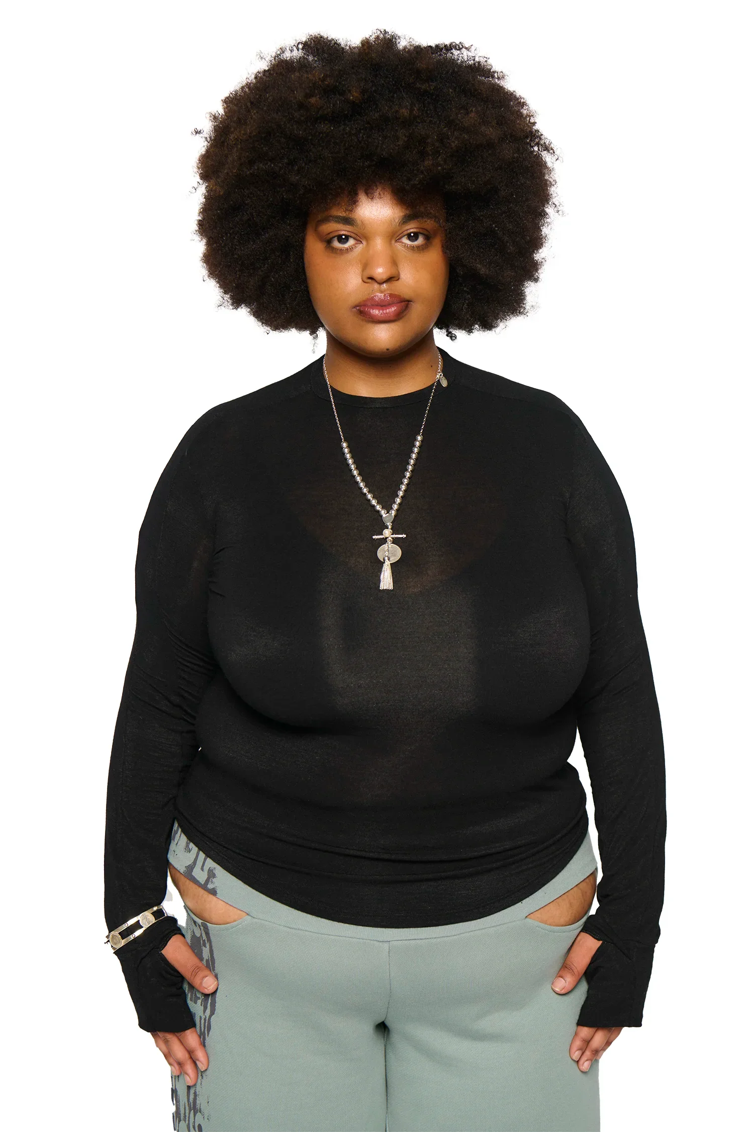 Angel wool top - black