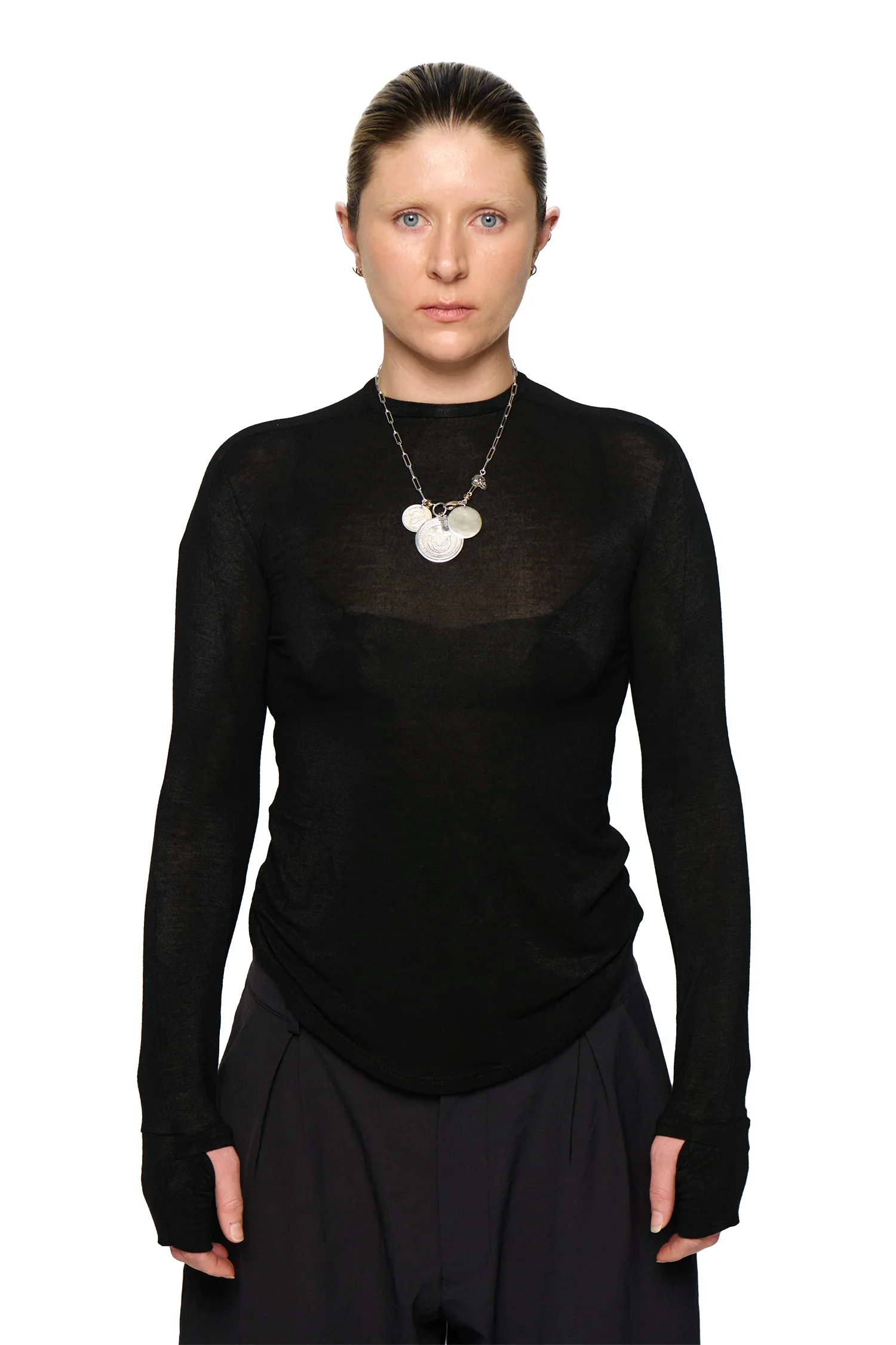 Angel wool top - black