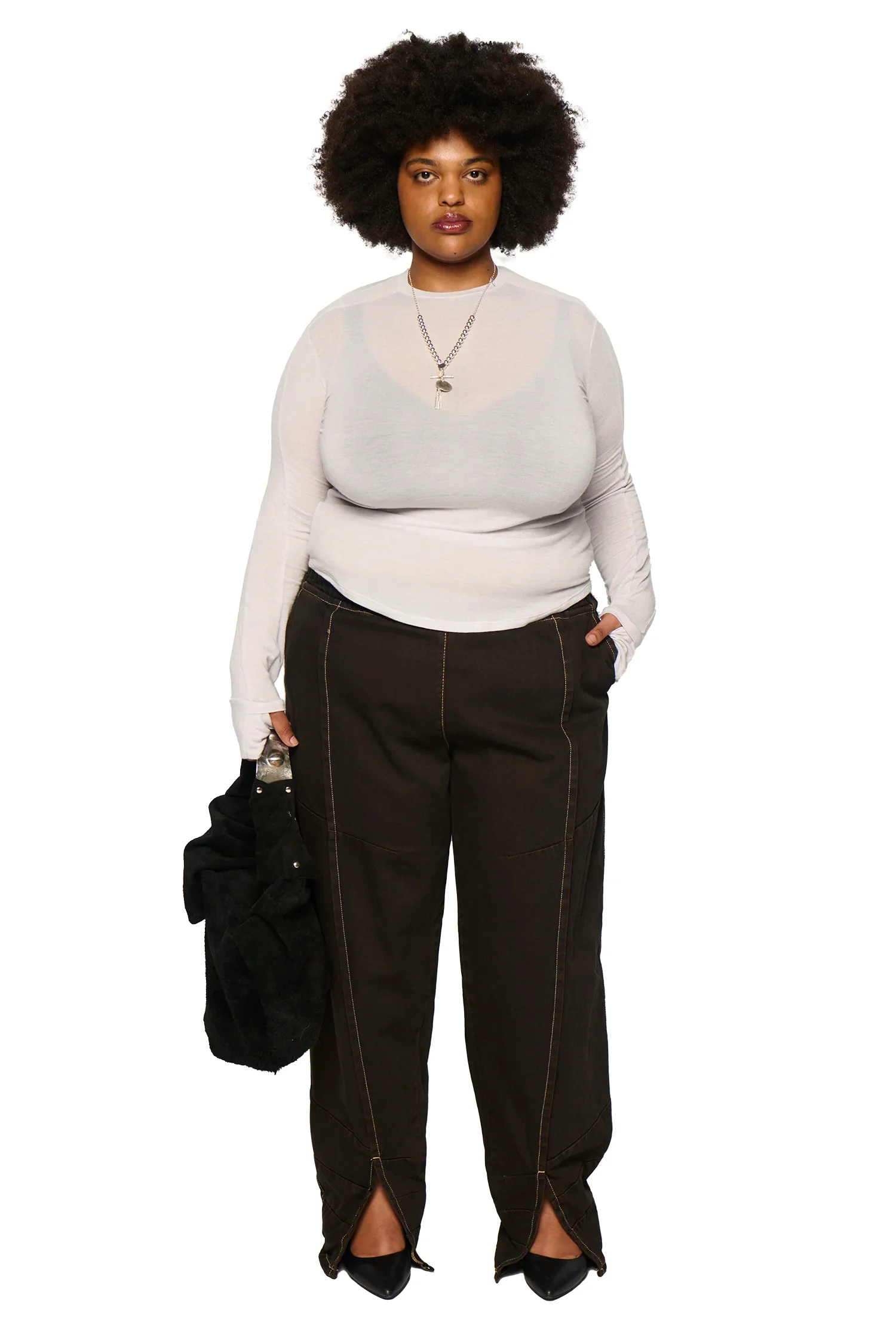 Angel wool top - stone