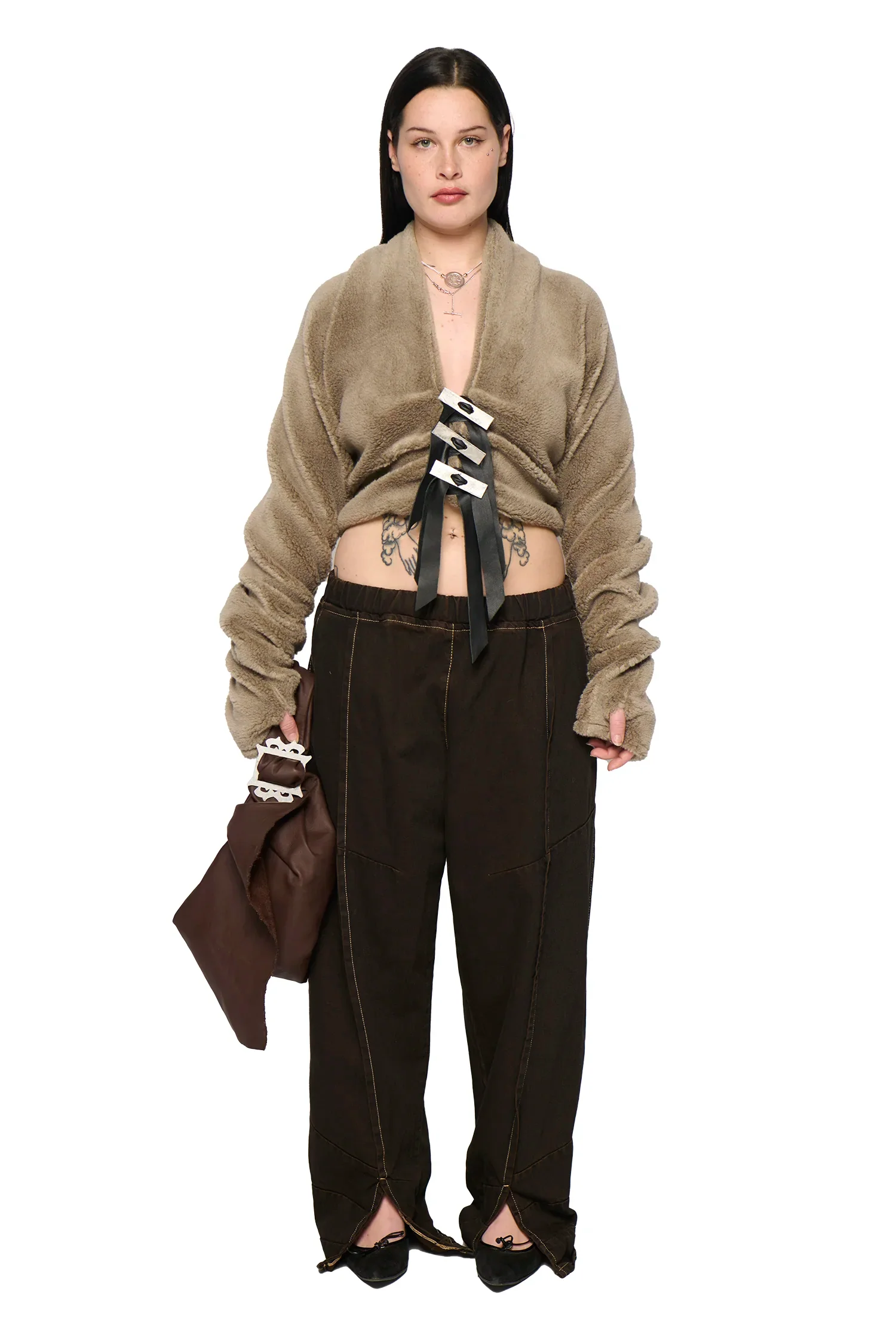 Baggy spider denim - overdye brown