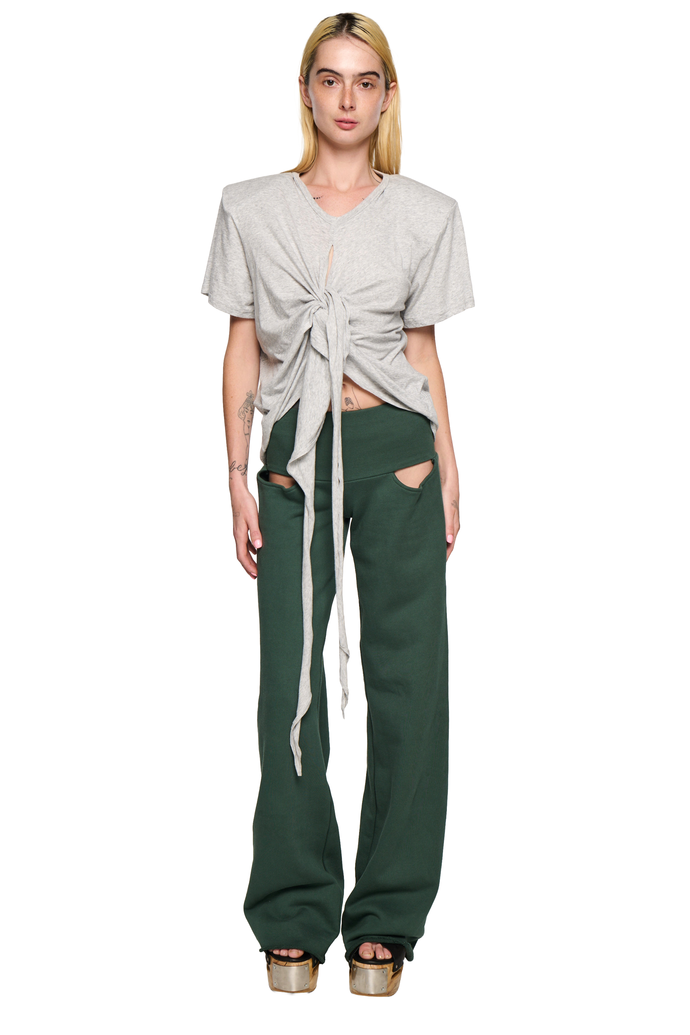 Scrunch t-shirt - grey marle