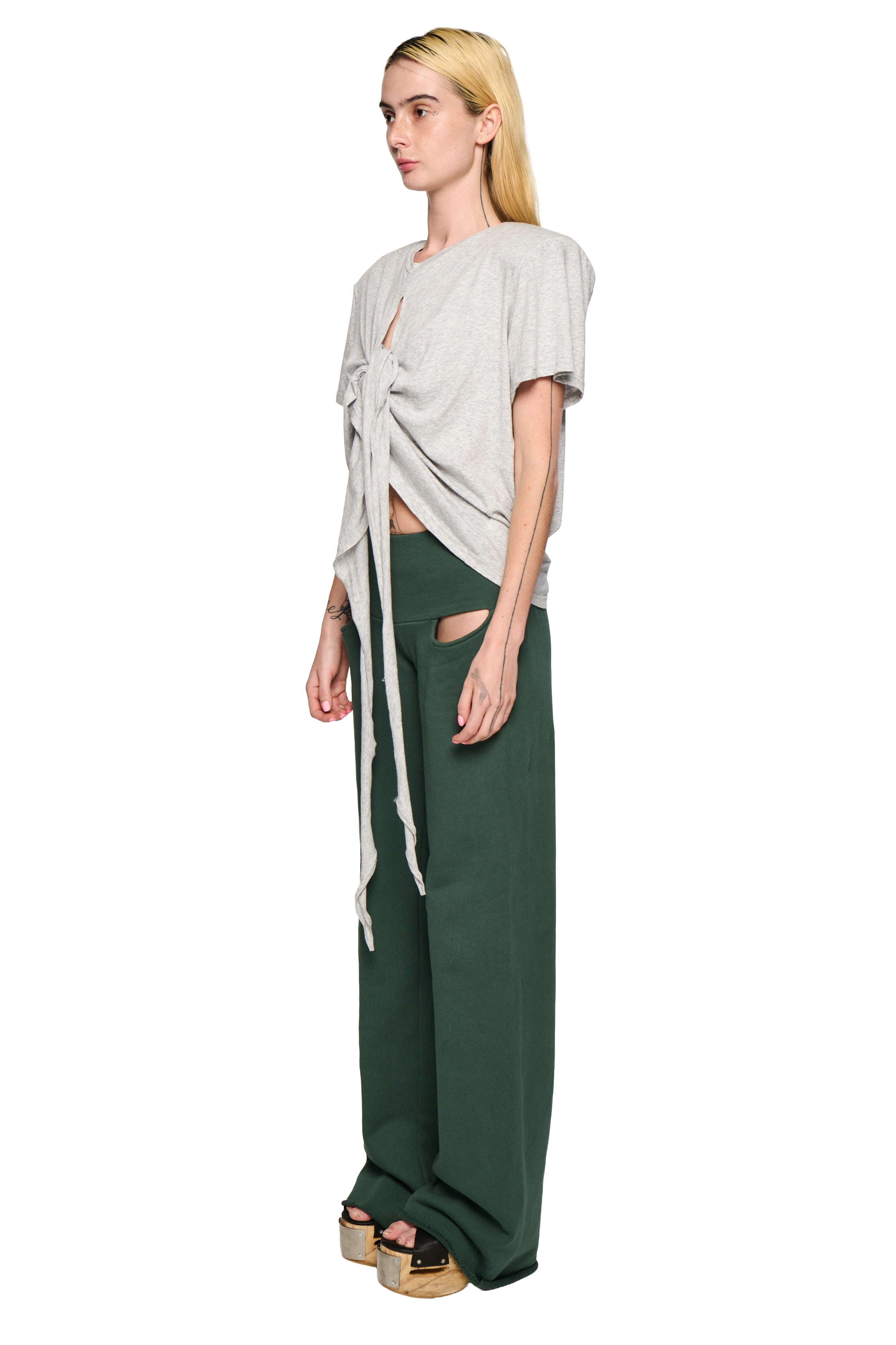 Scrunch t-shirt - grey marle