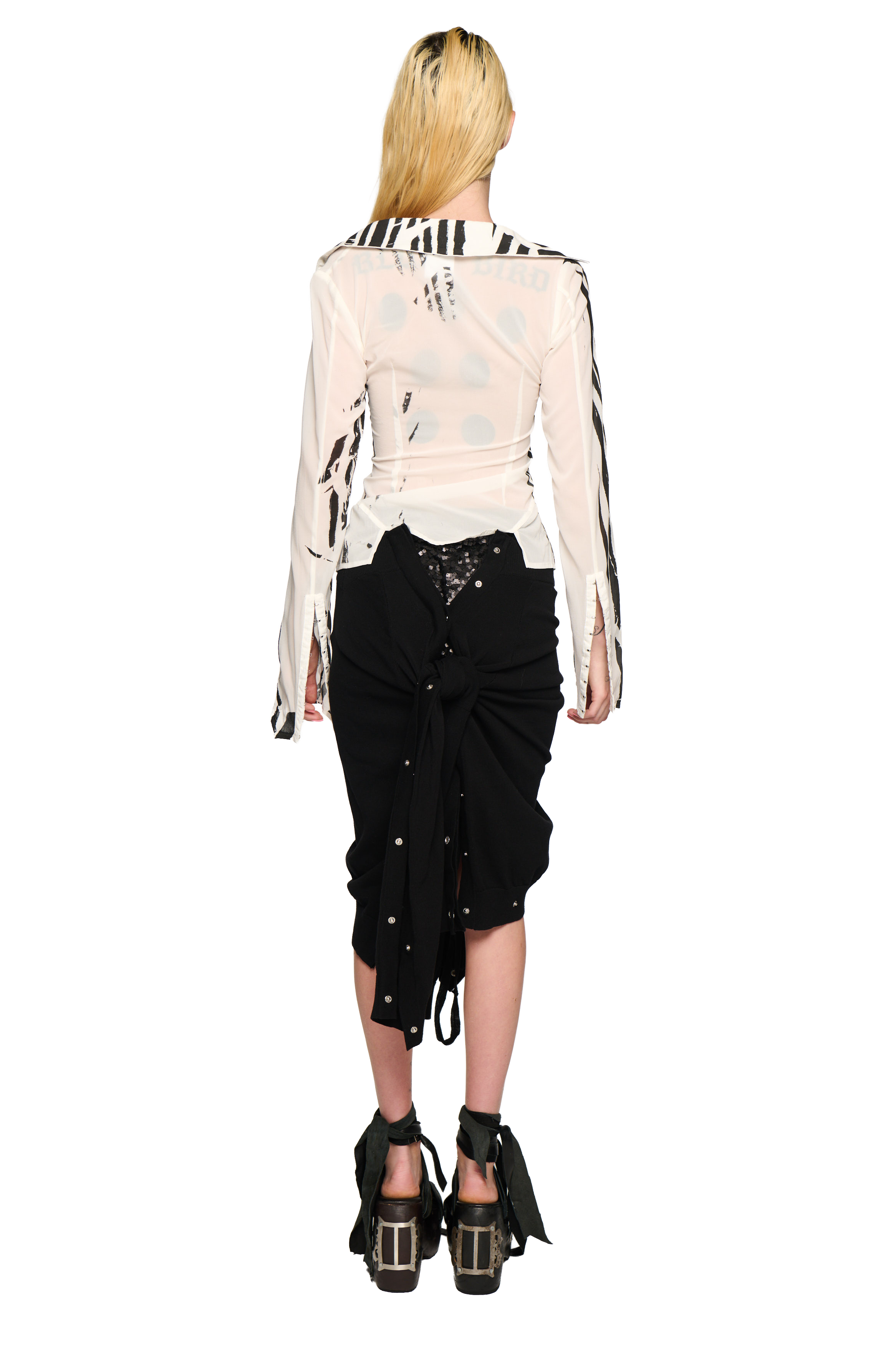 Georgette sailor shirt - striped
