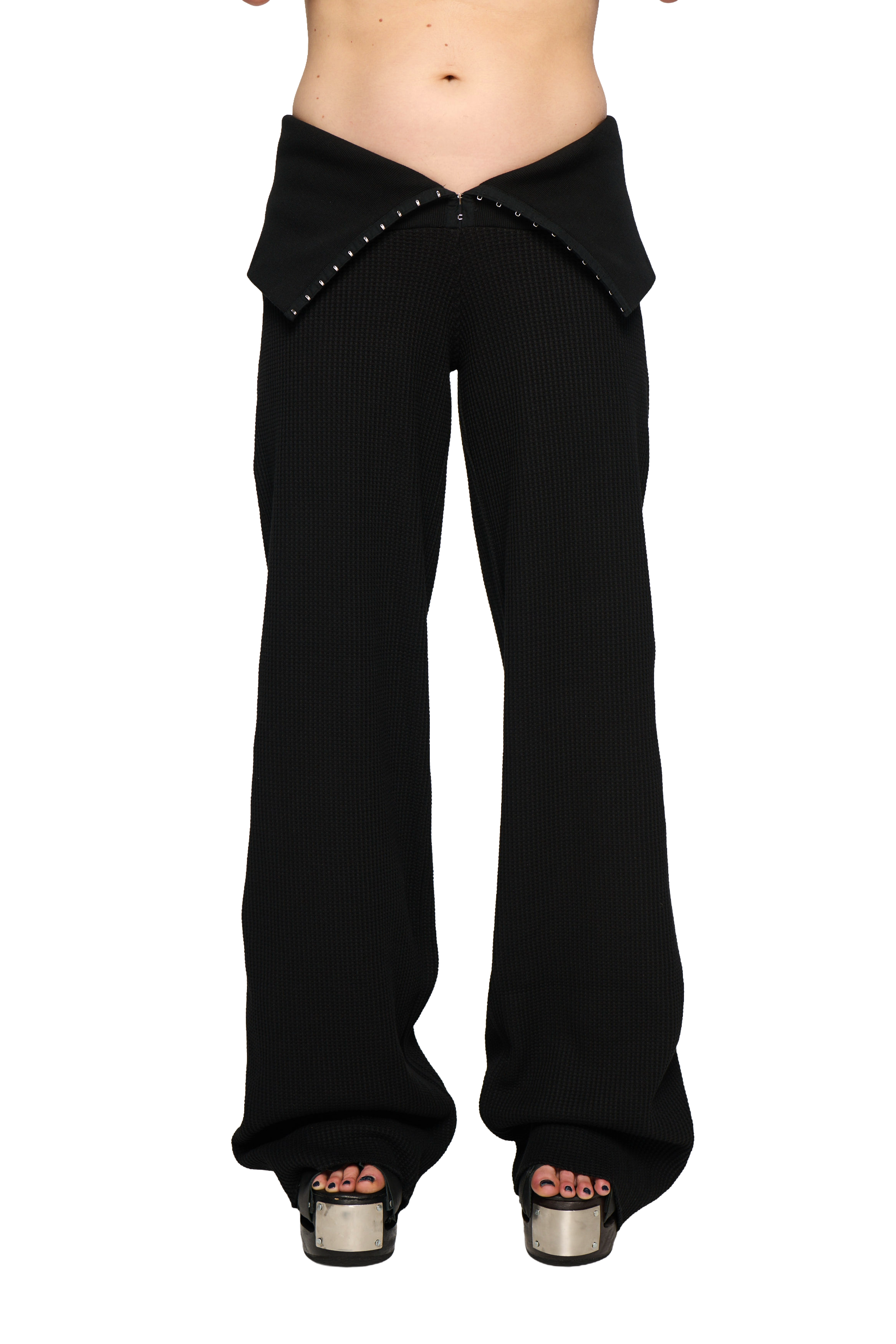Waffle pant - black
