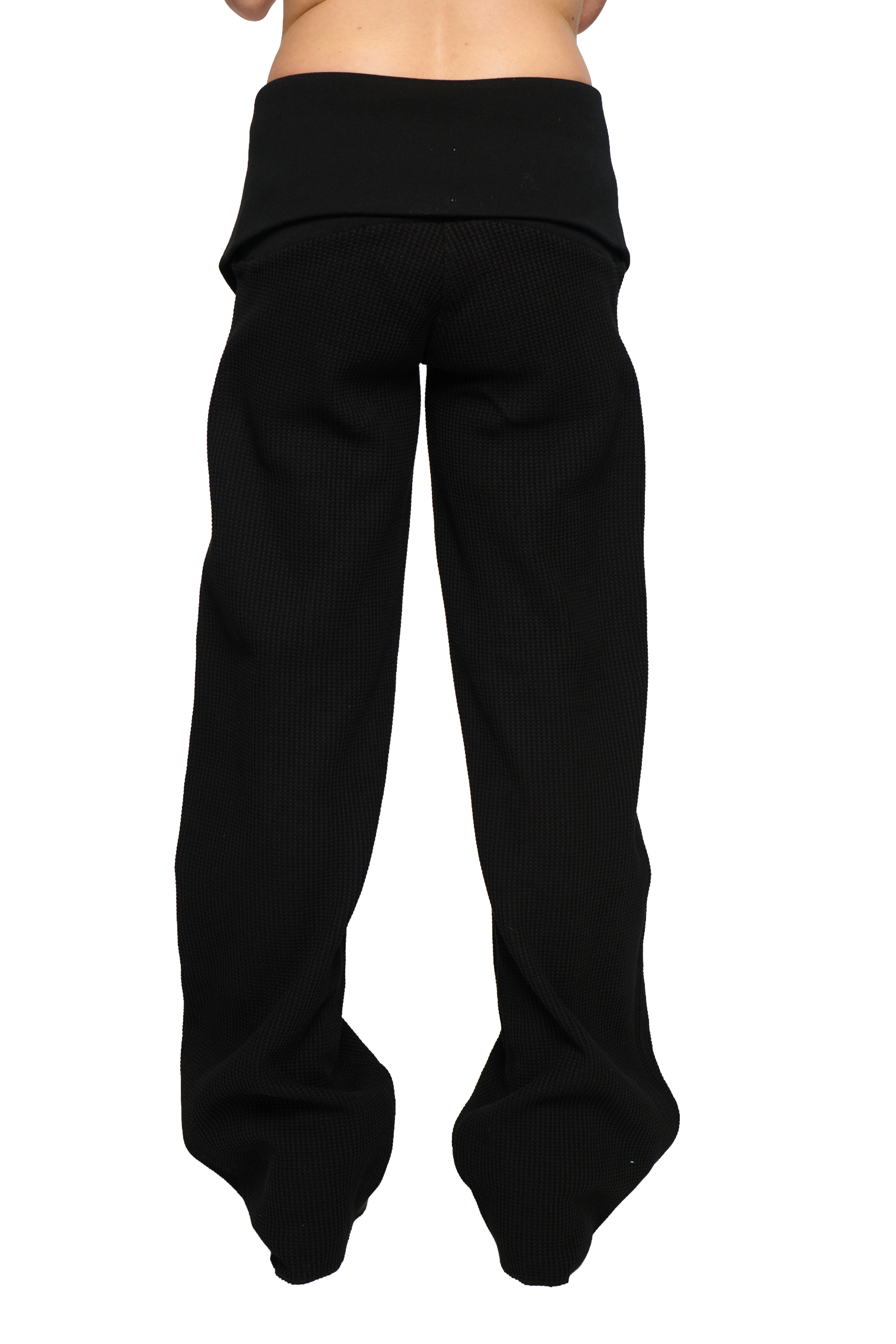 Waffle pant - black