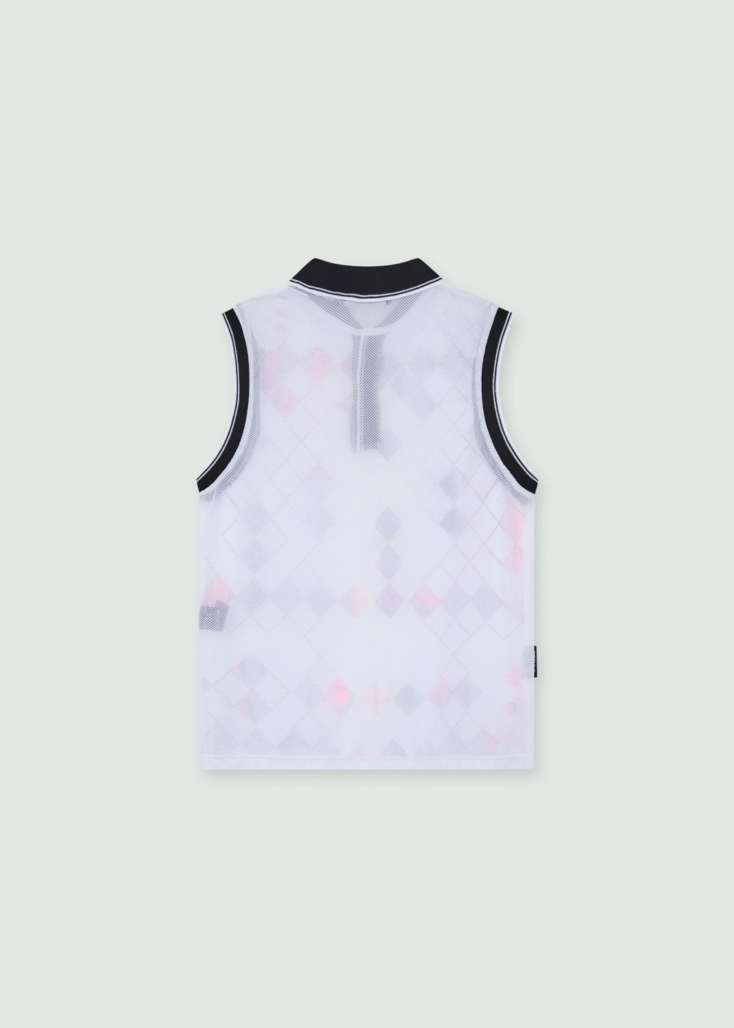 Grid polo tank top