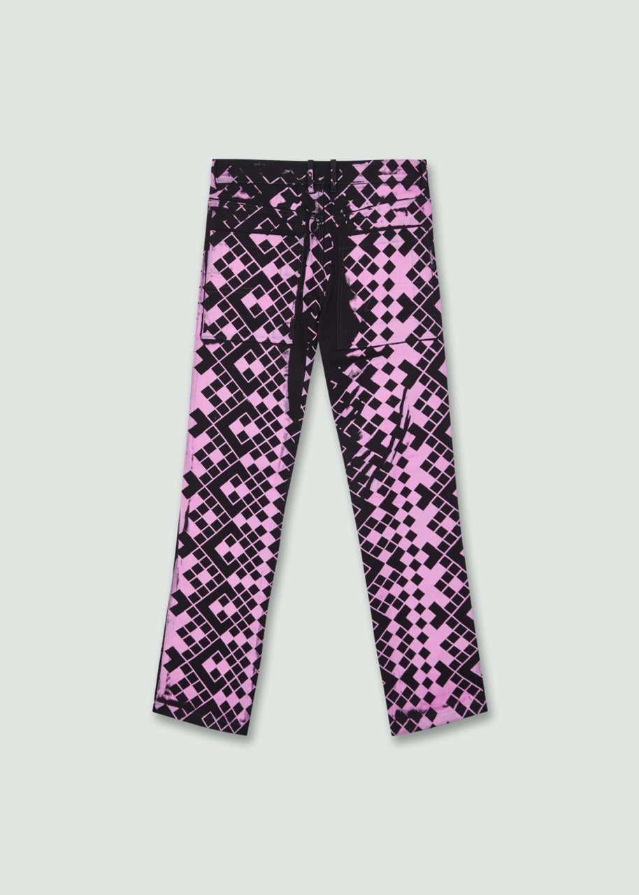 Grid trousers - pink
