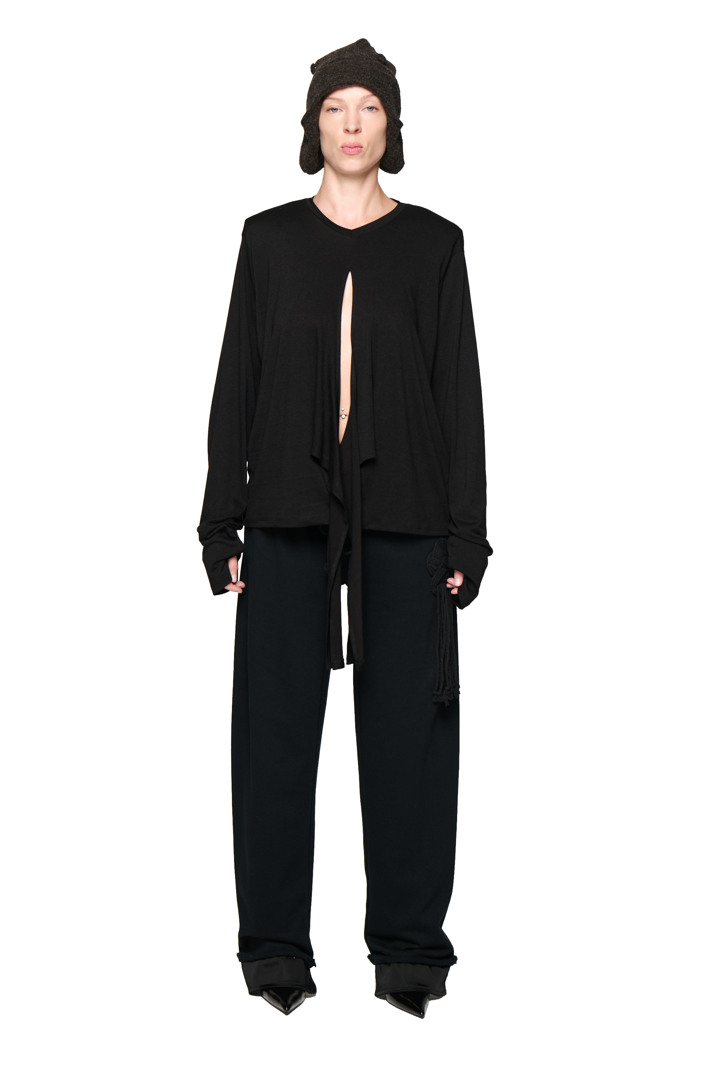 Scrunch long sleeve - black