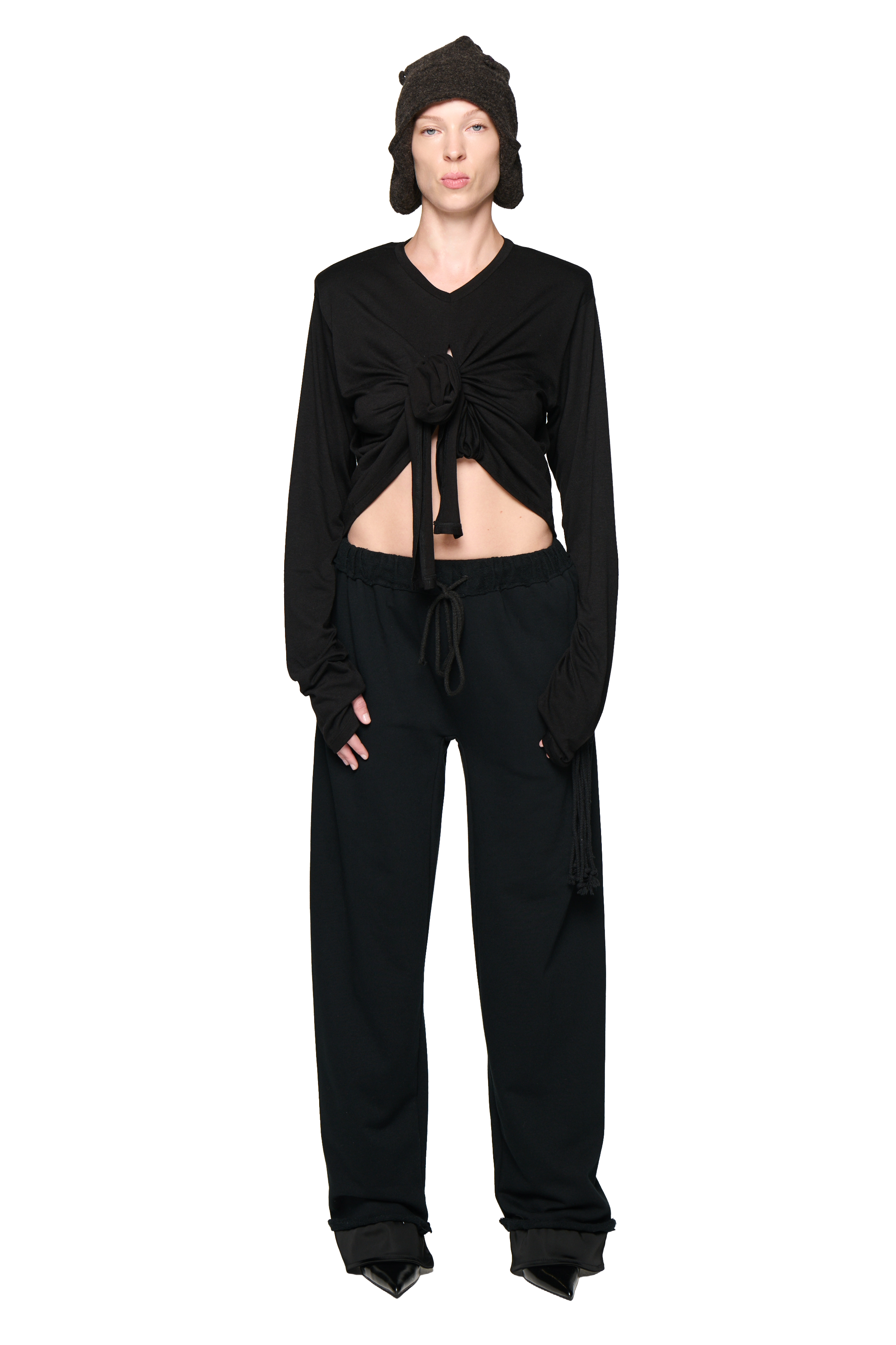 Scrunch long sleeve - black