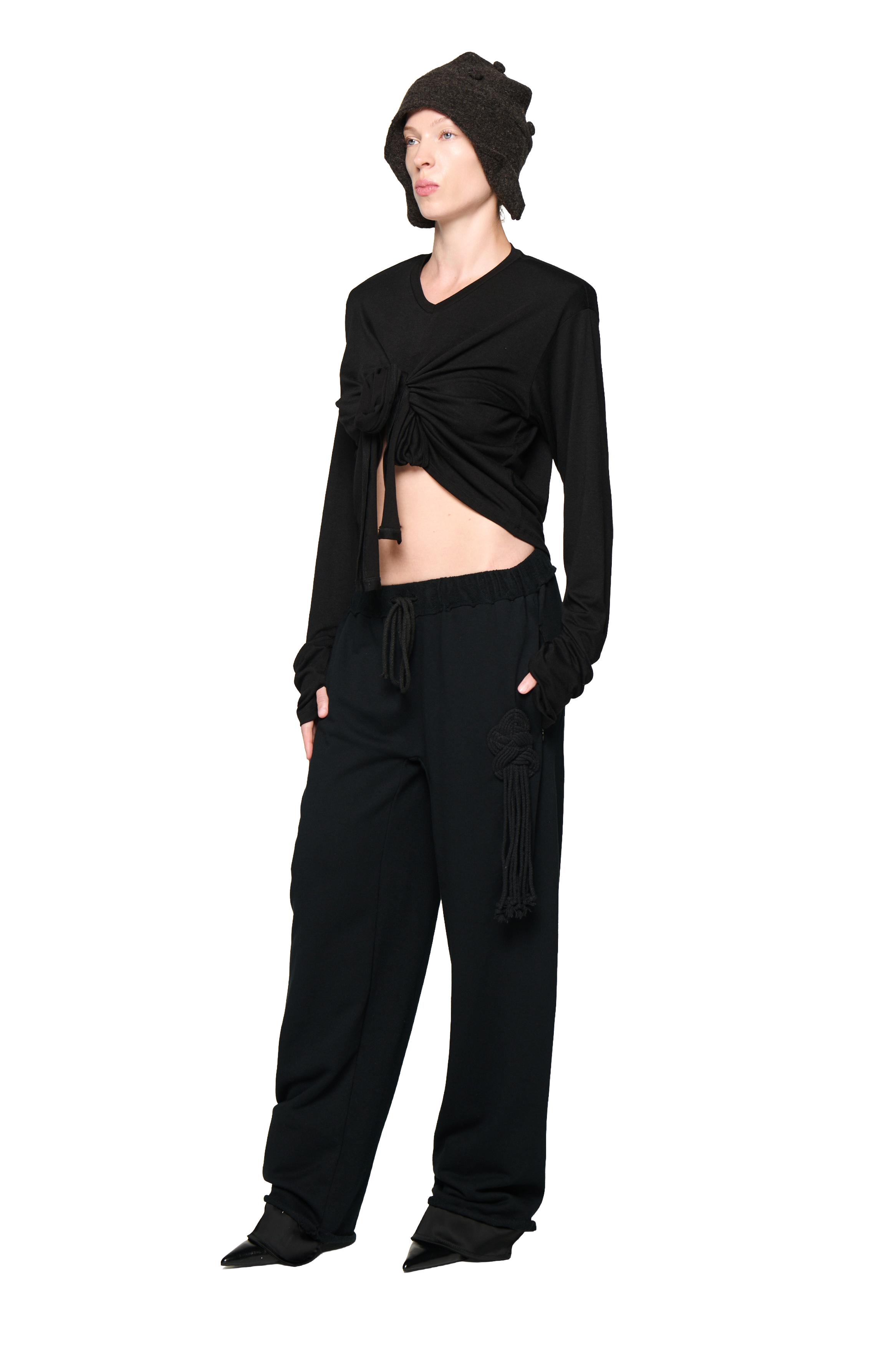 Scrunch long sleeve - black
