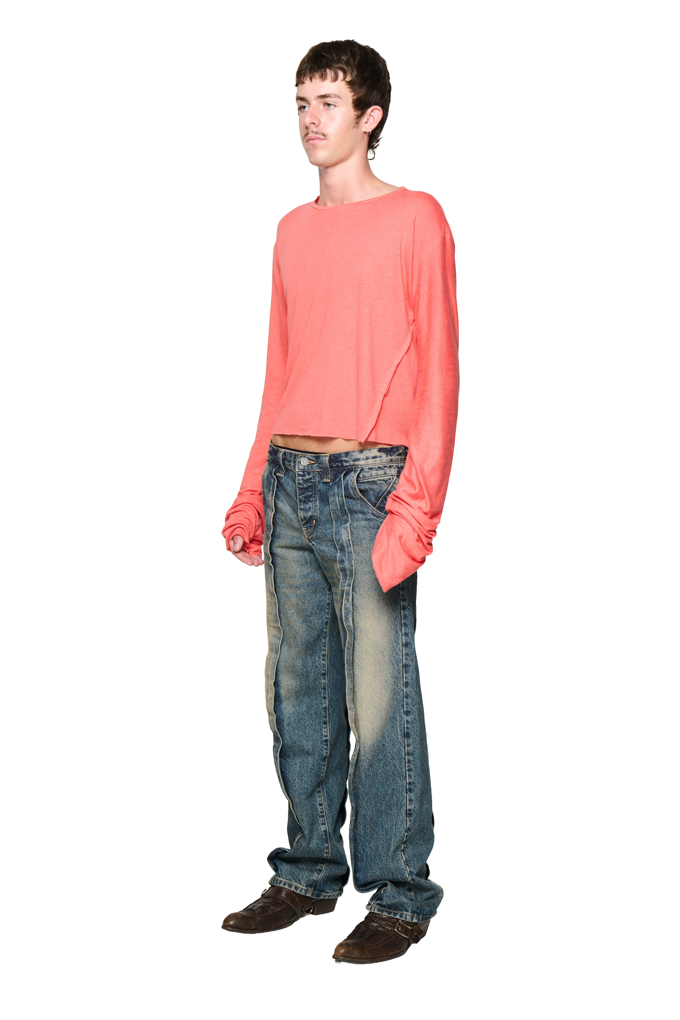 Basic long sleeve - coral