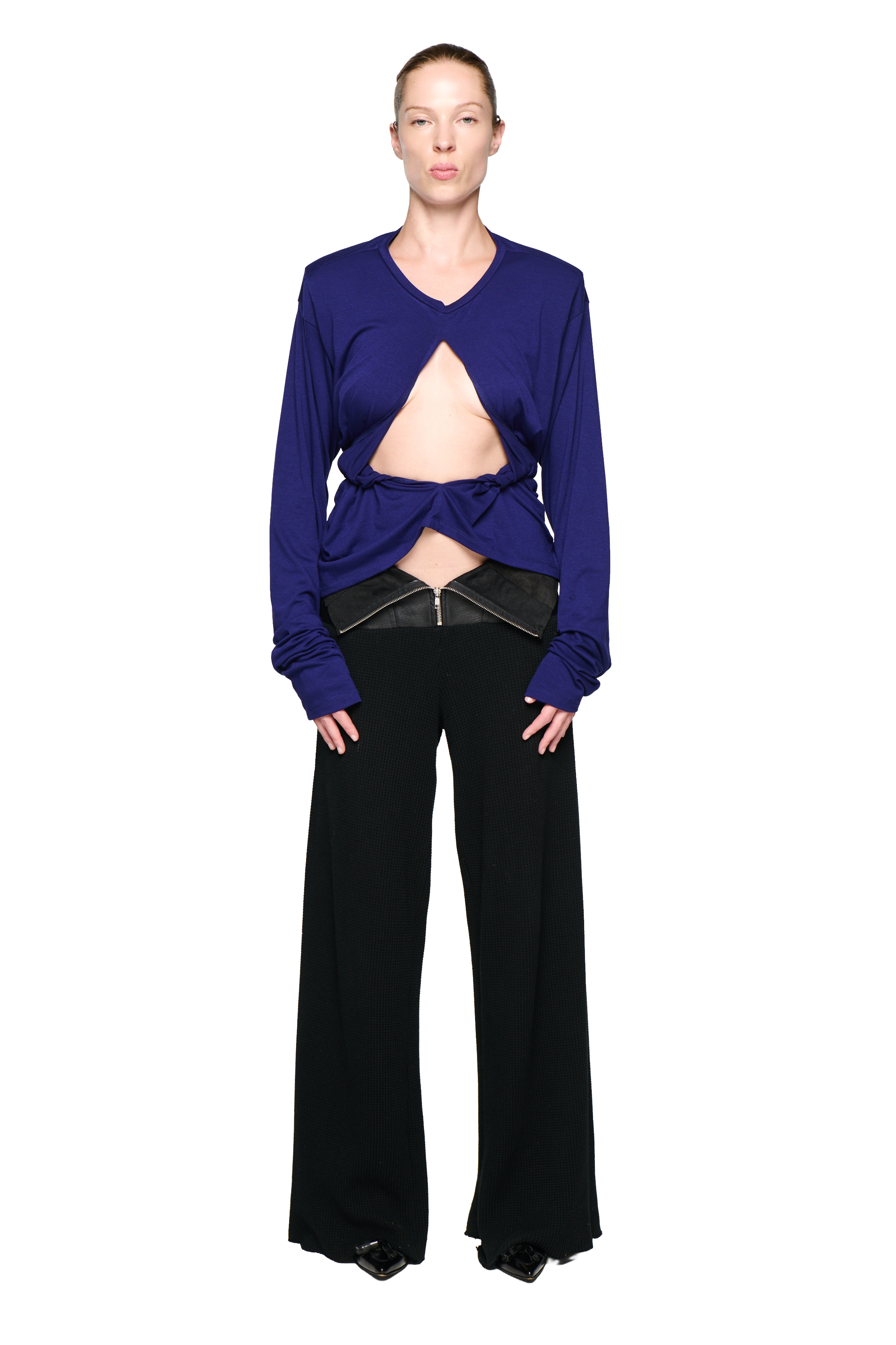 Scrunch long sleeve - purple