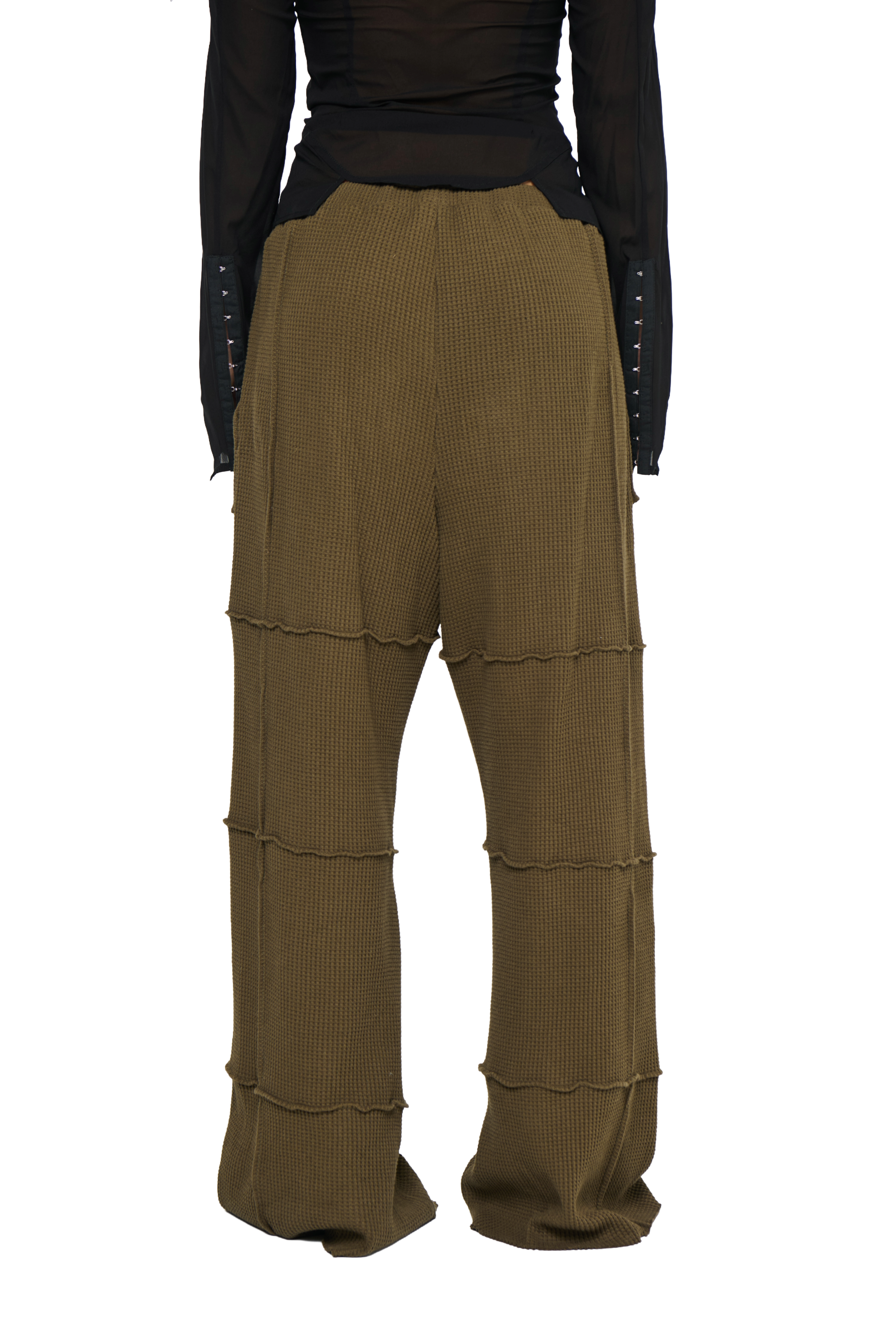Waffle baggy spider pant