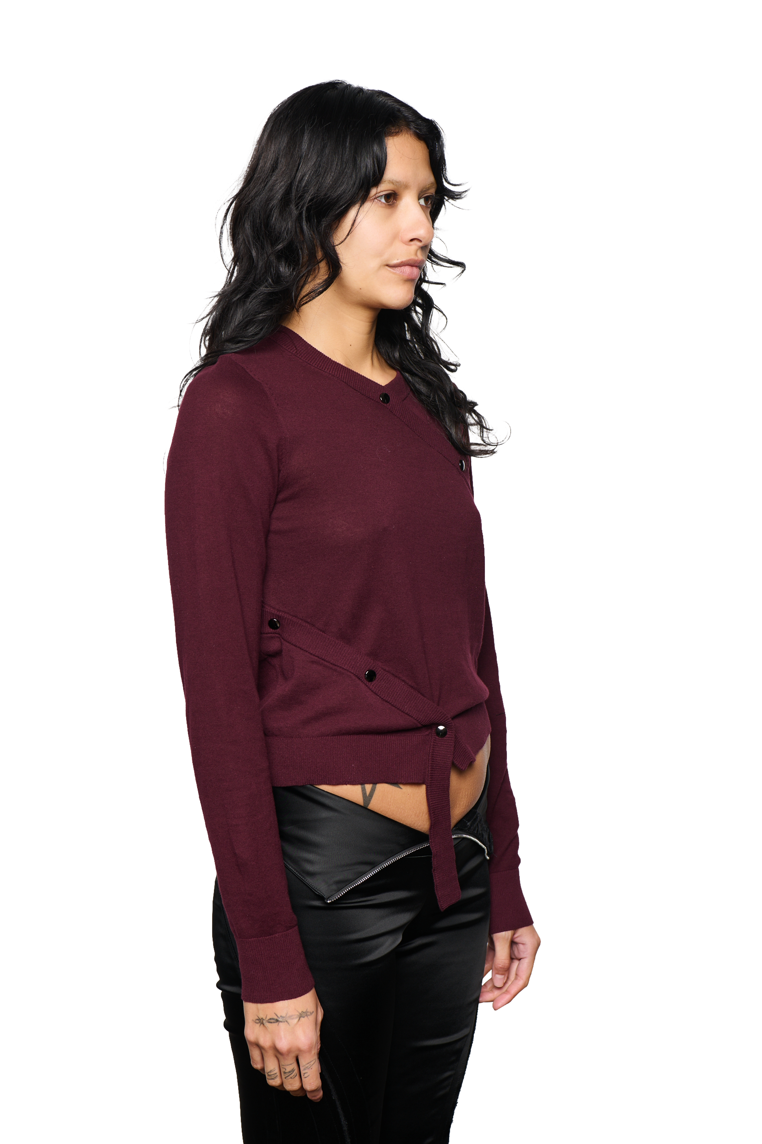 Dark horse cardigan - eggplant
